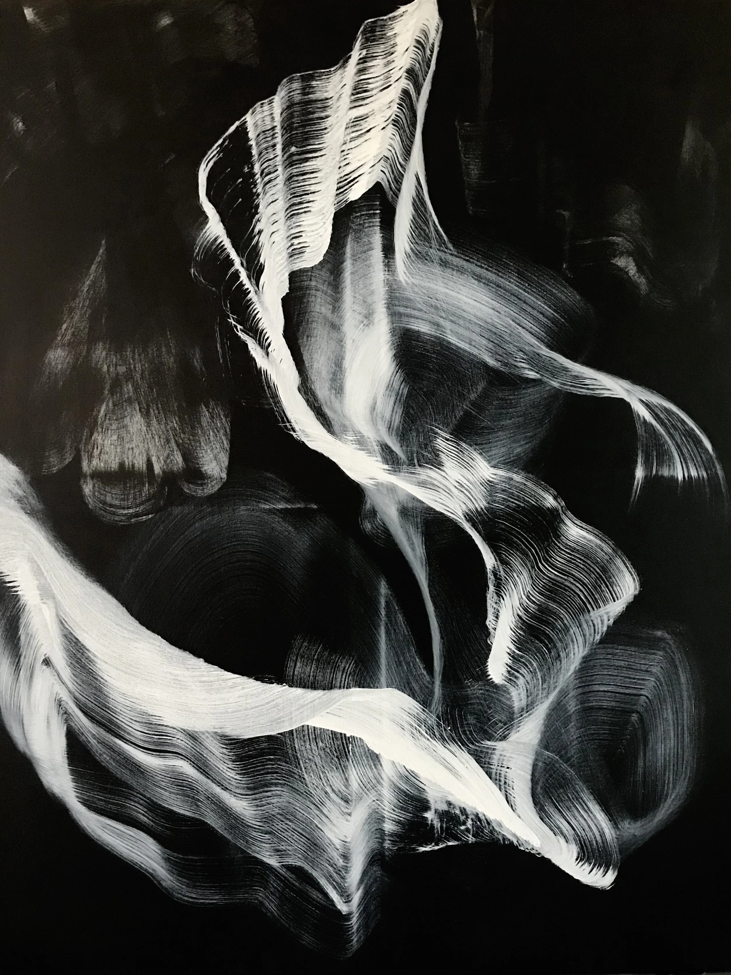 Series #17, Having Said, 40" x 30,"  Acrylic On Canvas, 2024