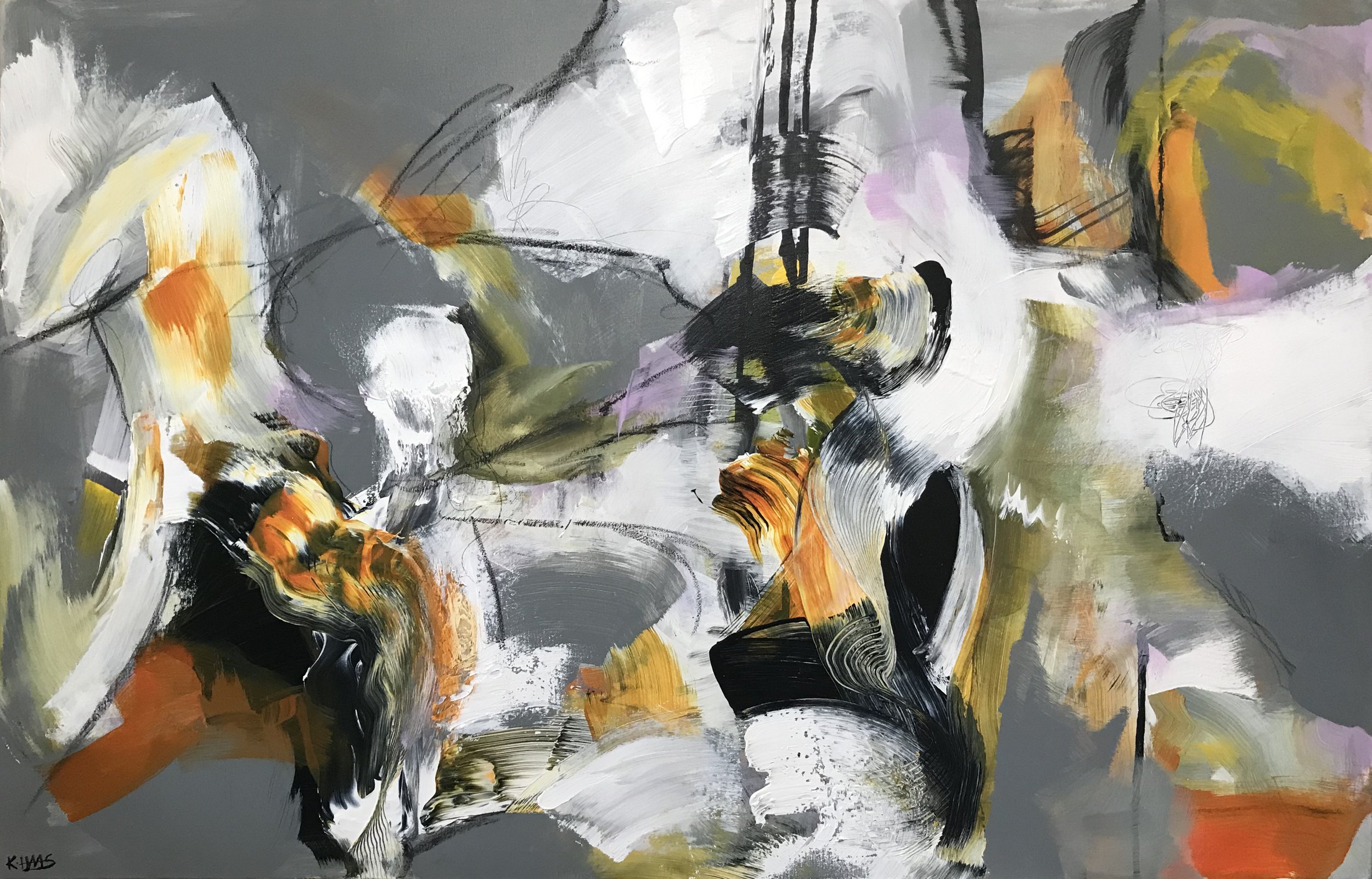 Euripides Battle, 30" x 48," acrylic on canvas, 2025