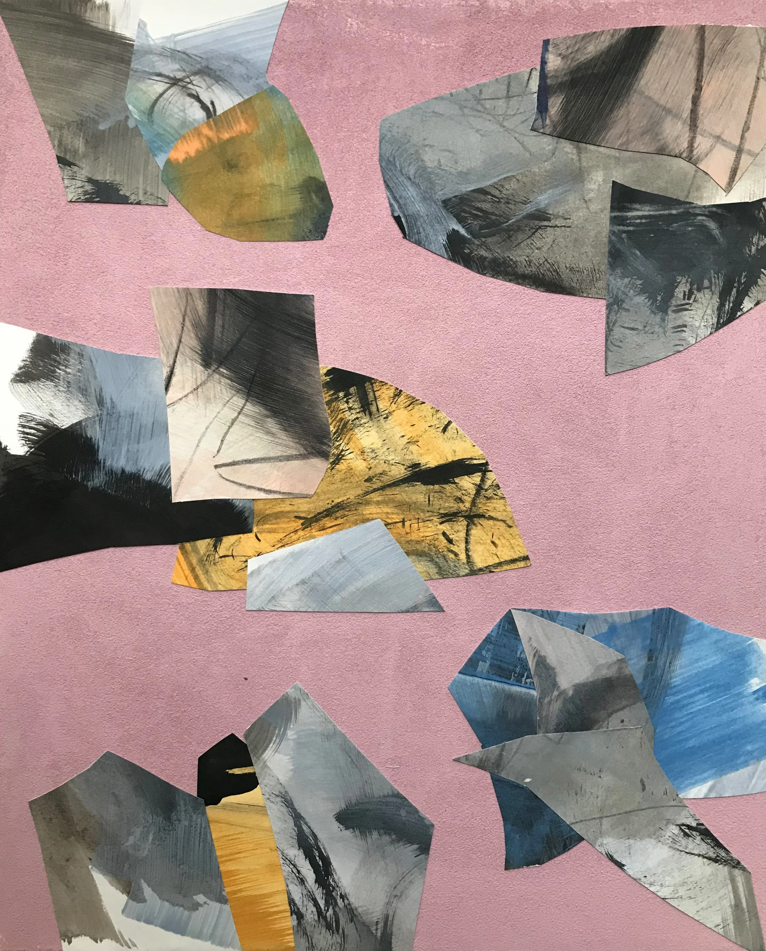 Which Way But Nowhere , 20" x 16," acrylic, sand, mixed media on canvas, 2025