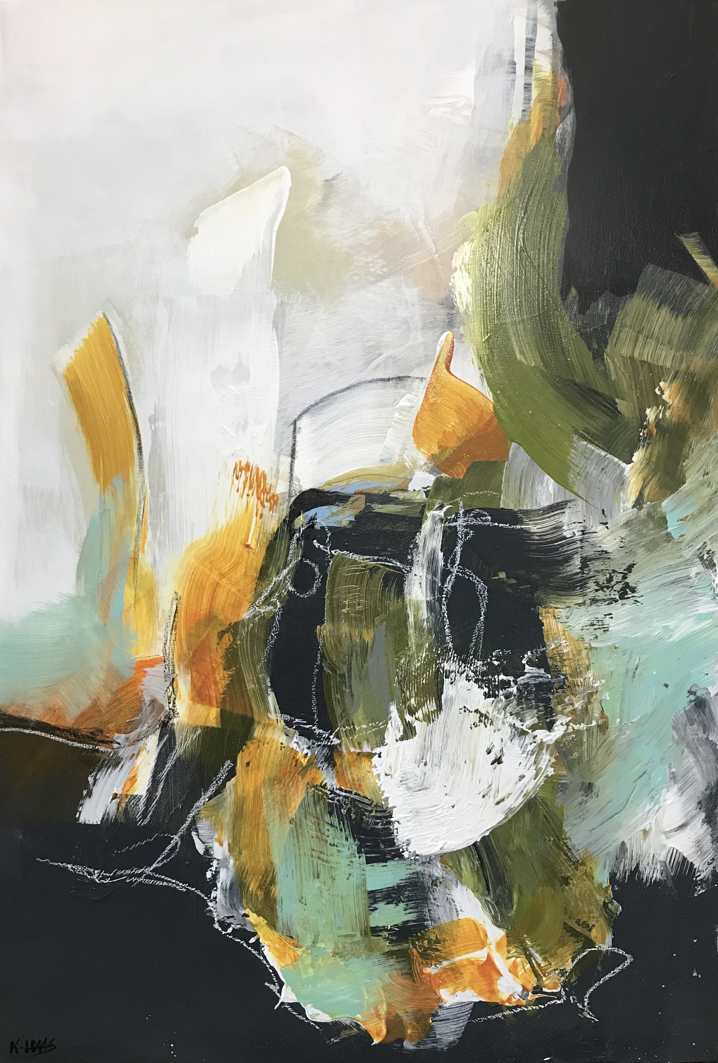 A Life To Give, 36" x 24," acrylic on canvas, 2025