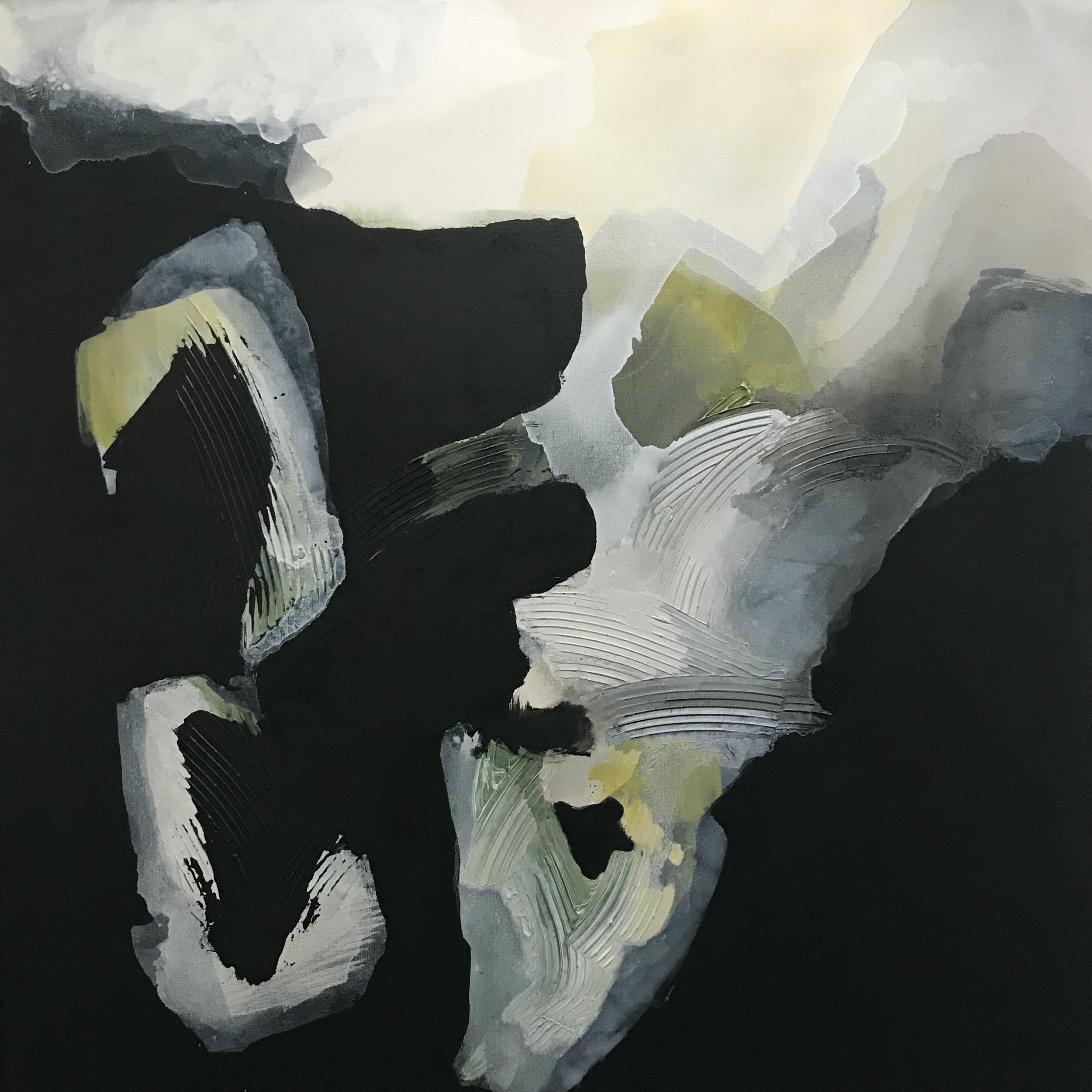 Series #17, Am Here, 36" x 36,"  Acrylic, Impasto On Canvas, 2024