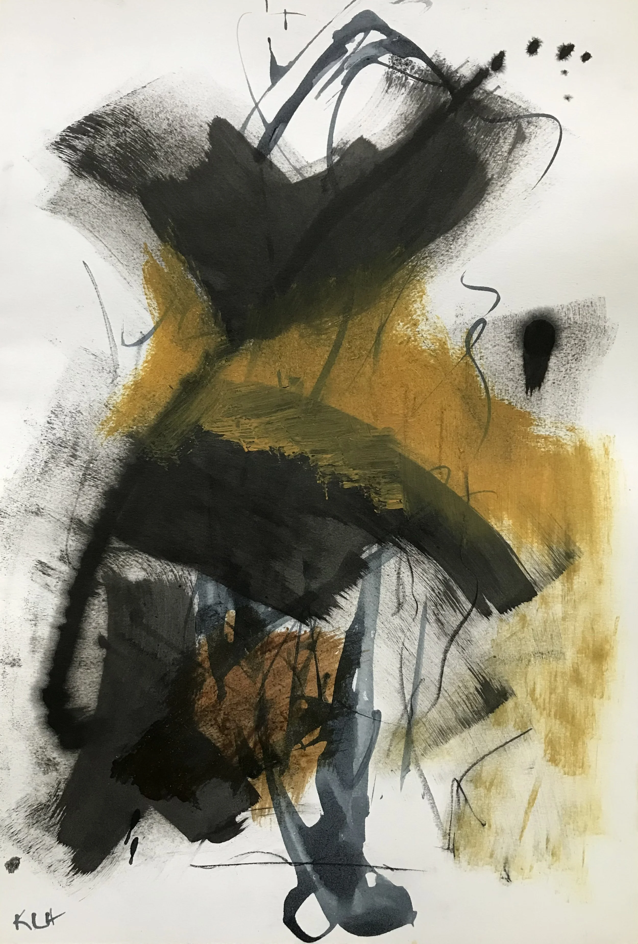 Playful Reality, #17, 17" x 11,"  Oil & Ink On Paper, 2022