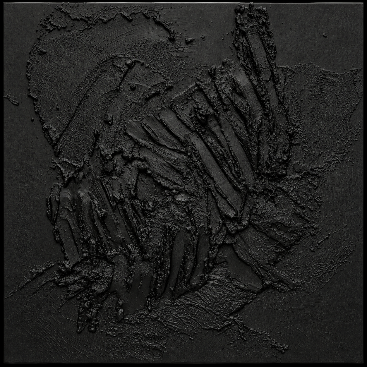 Excavating Through Time, Follower Of Time, 24" x 24,"  Concrete, Sika Fortifier, Mortar Mix, Acrylic, On Canvas, 2026