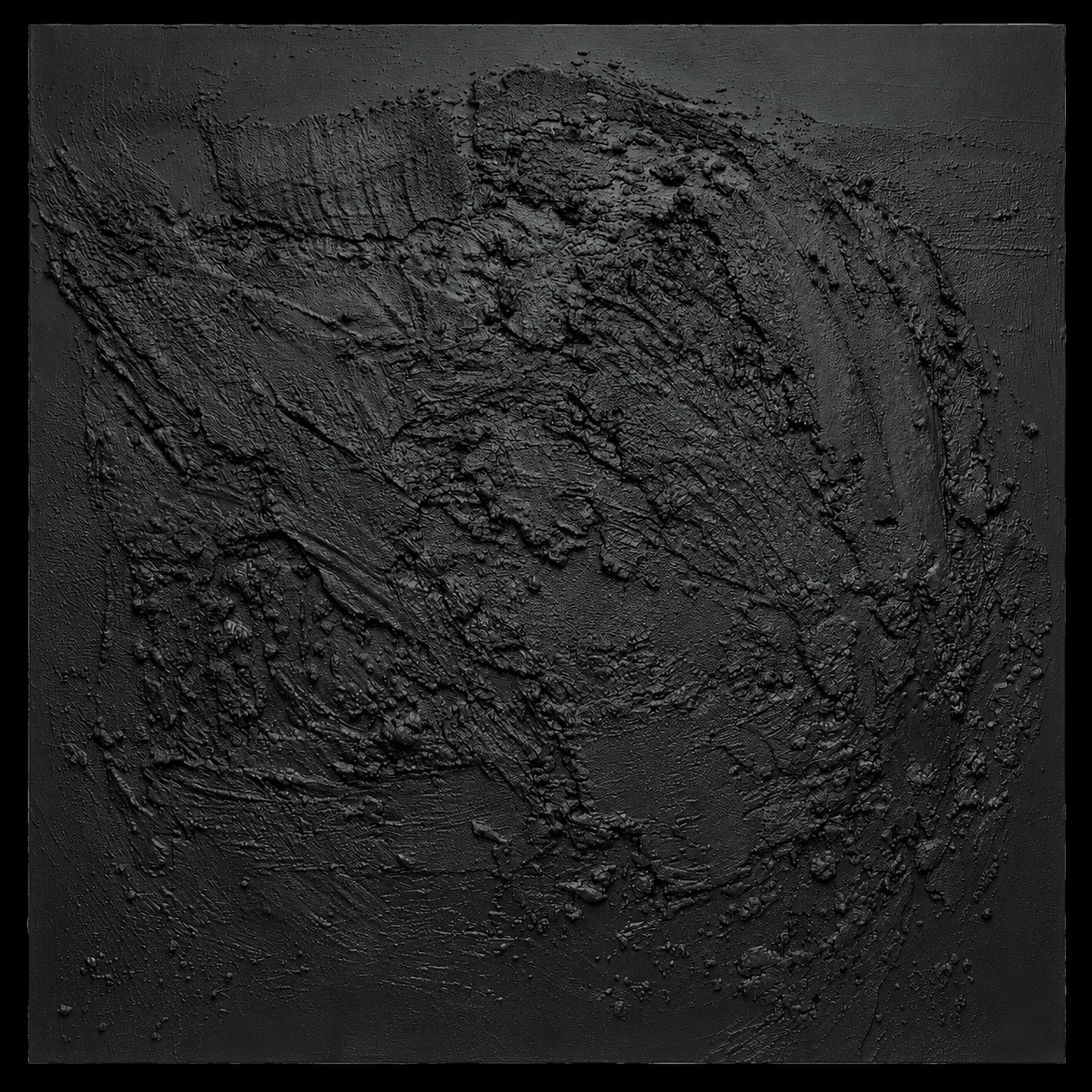 Excavating Through Time, Prevailing Winds, 36" x 36,"  Concrete, Sika Fortifier, Mortar Mix, Acrylic, On Canvas, 2026