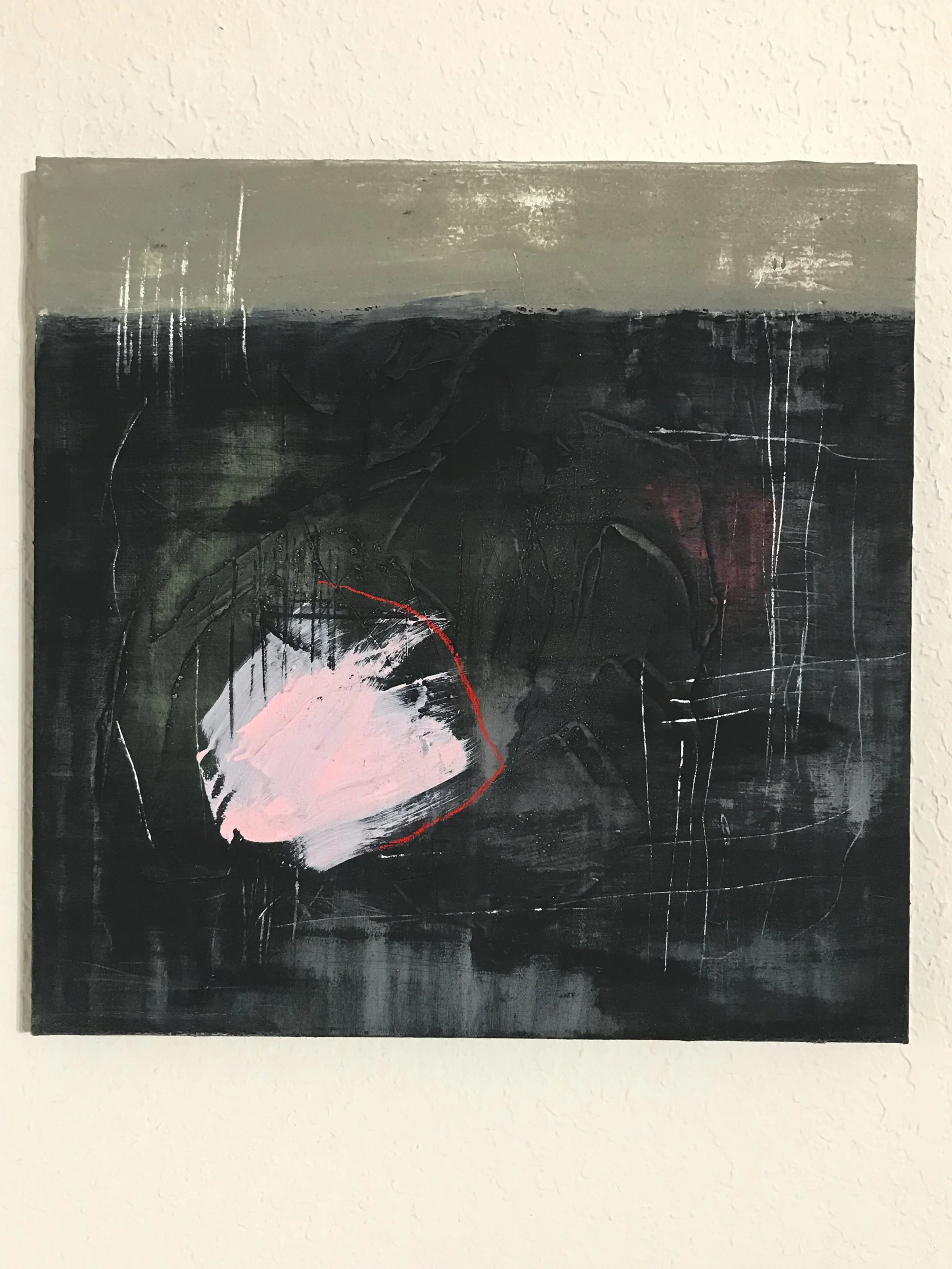 The Breath Of Memory, The Breath Made Easy #1, 18" x 18,"  Acrylic, Ink, Wax, Impasto, Acrylpro, Pastel On Canvas, 2026