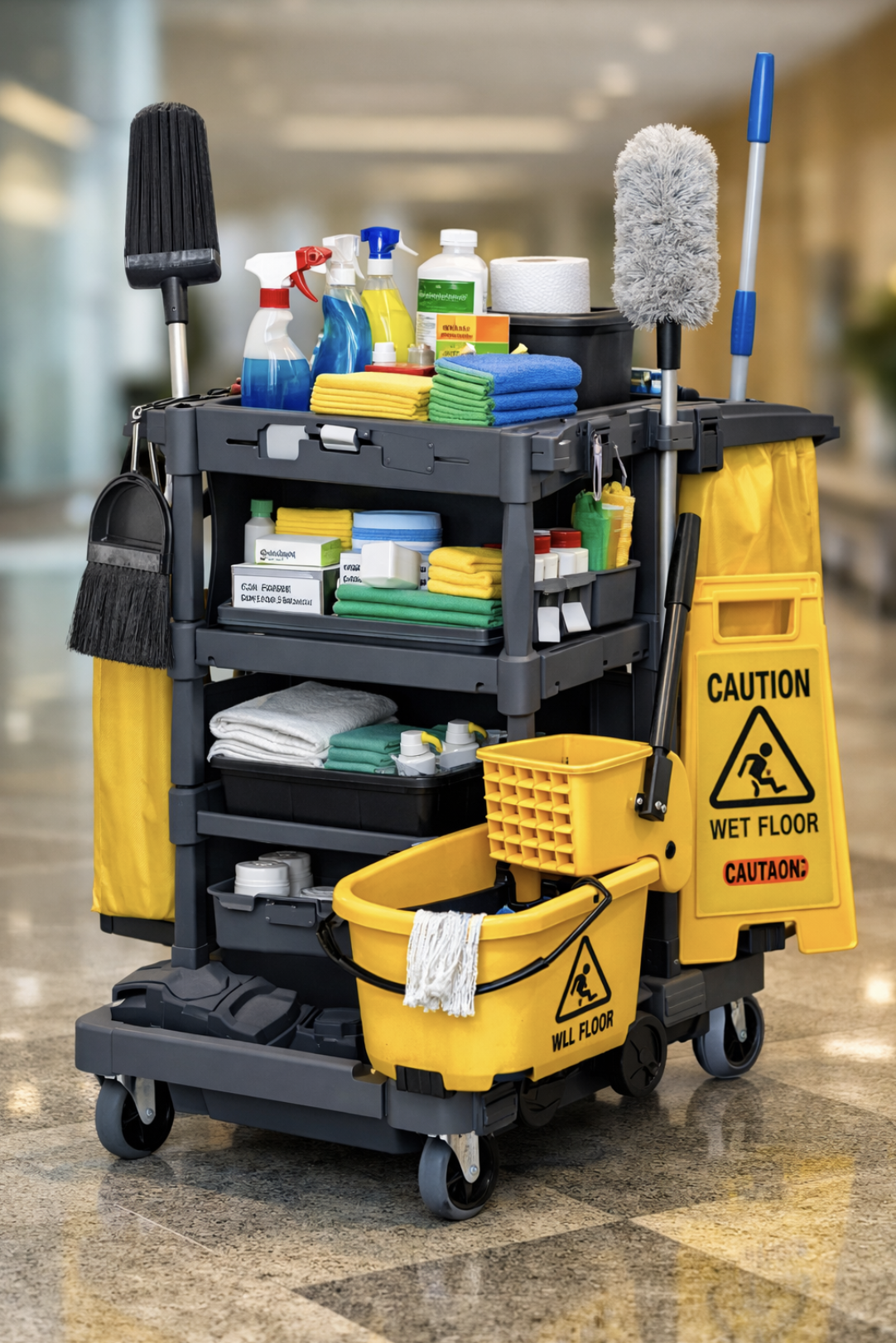 What a Professional Janitorial Cart Should Look Like?