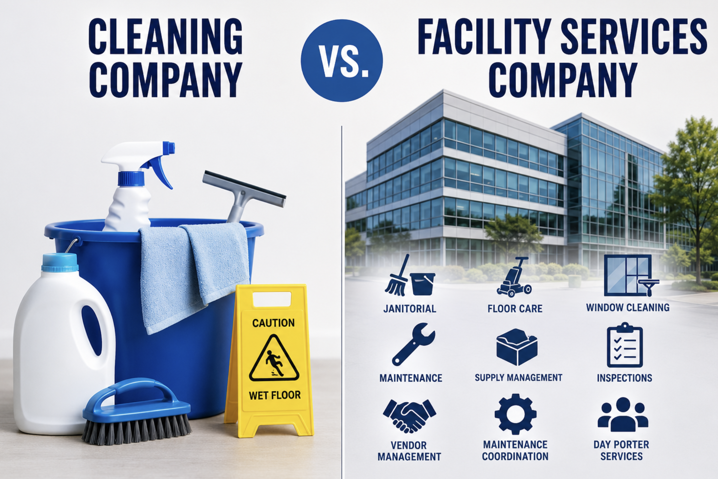 Cleaning Company vs. Facility Services Company: What's the Difference?