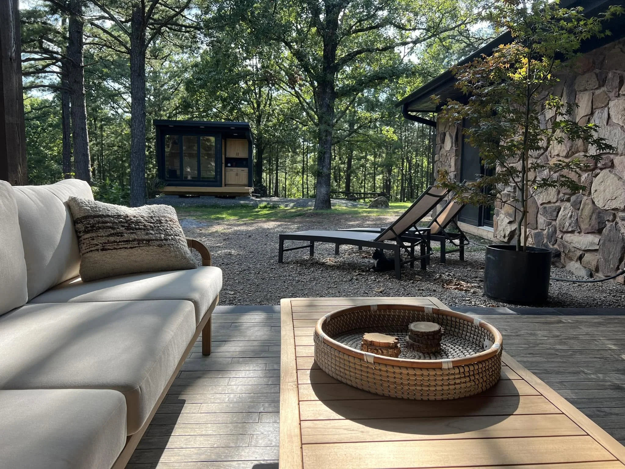 Quiet outdoor space with room to relax and enjoy privacy
