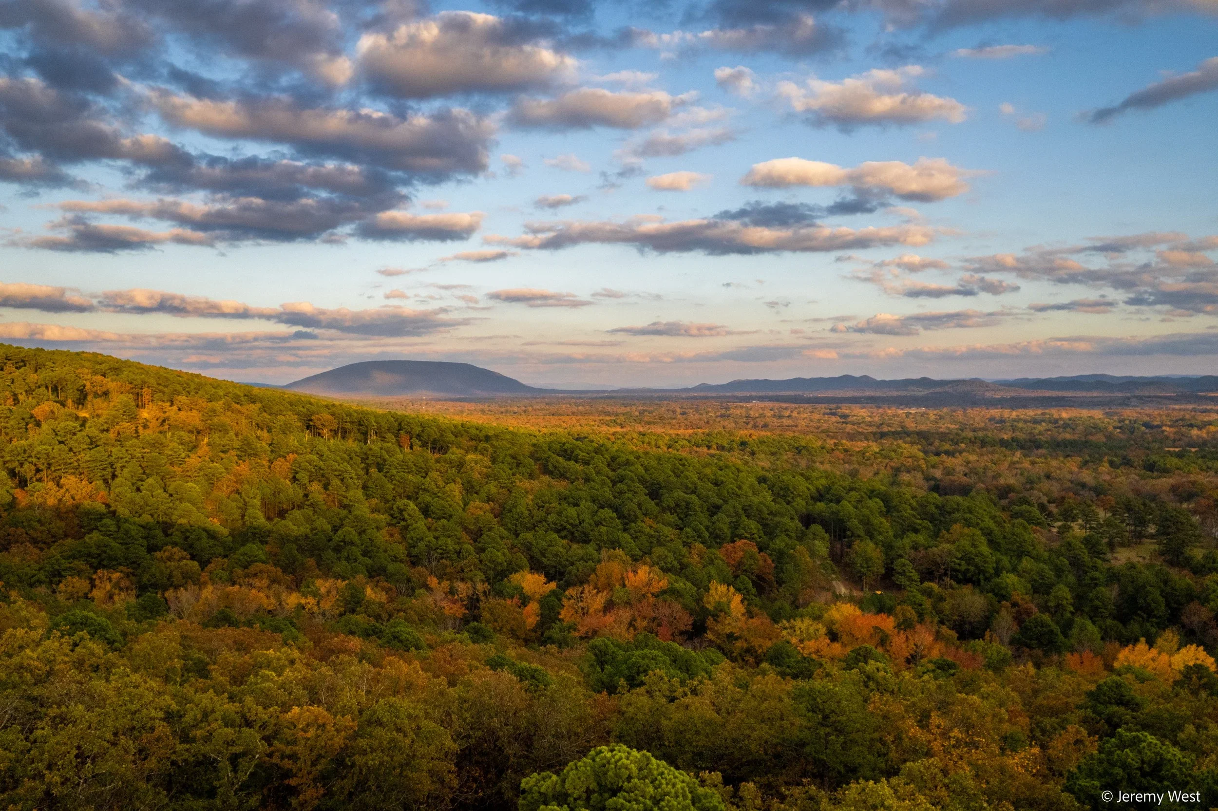 Forest and mountain scenery in a gated community for second home living.