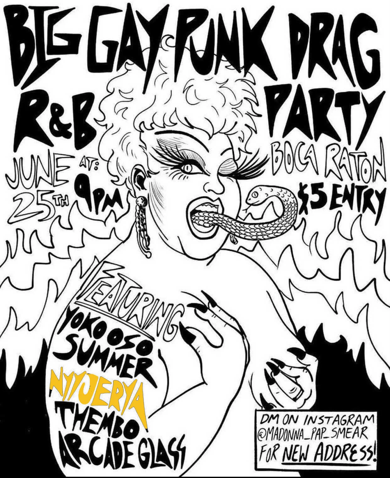 See Nyyjerya Live June 25th in Boca Raton