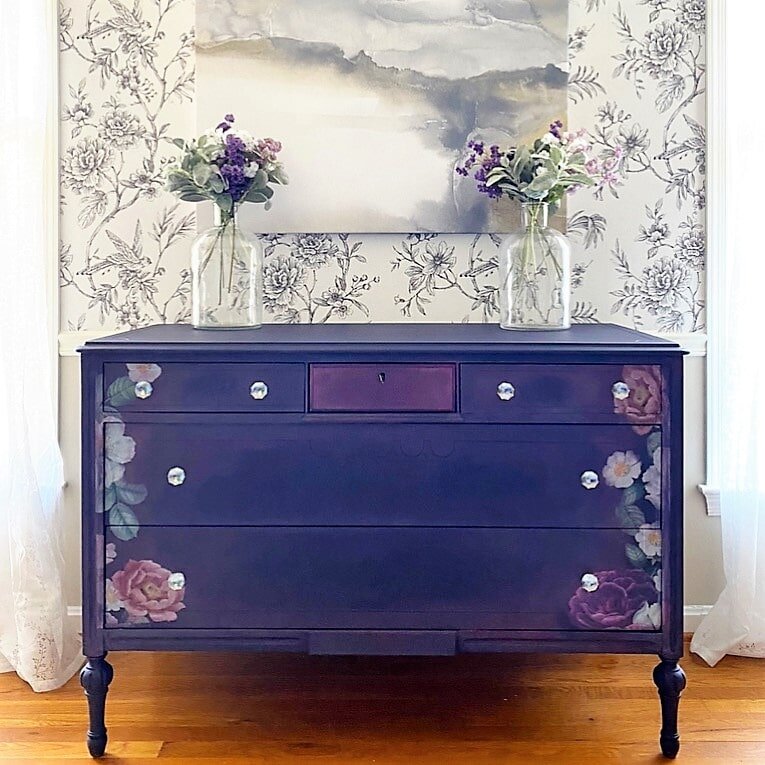 Aubergine Dresser — Suzanne Bagheri @The Painted Drawer, Painted Furniture