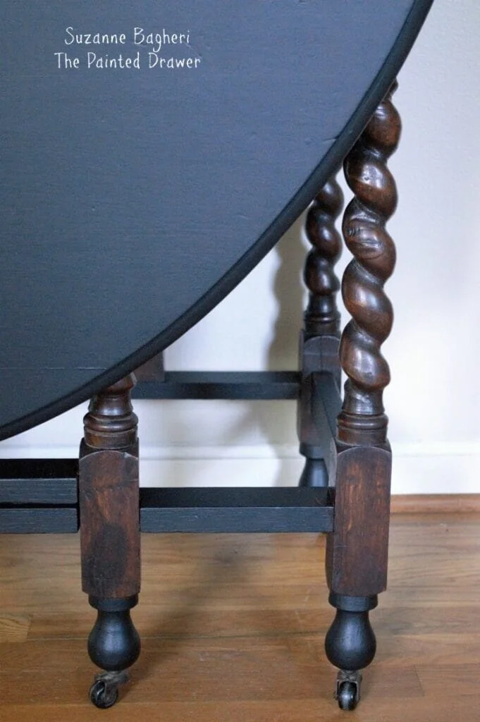 Gateleg Table in Lamp Black with Java Gel Stain
