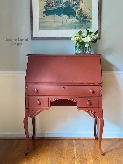 Painted Desk With An Antique Chalk Finish