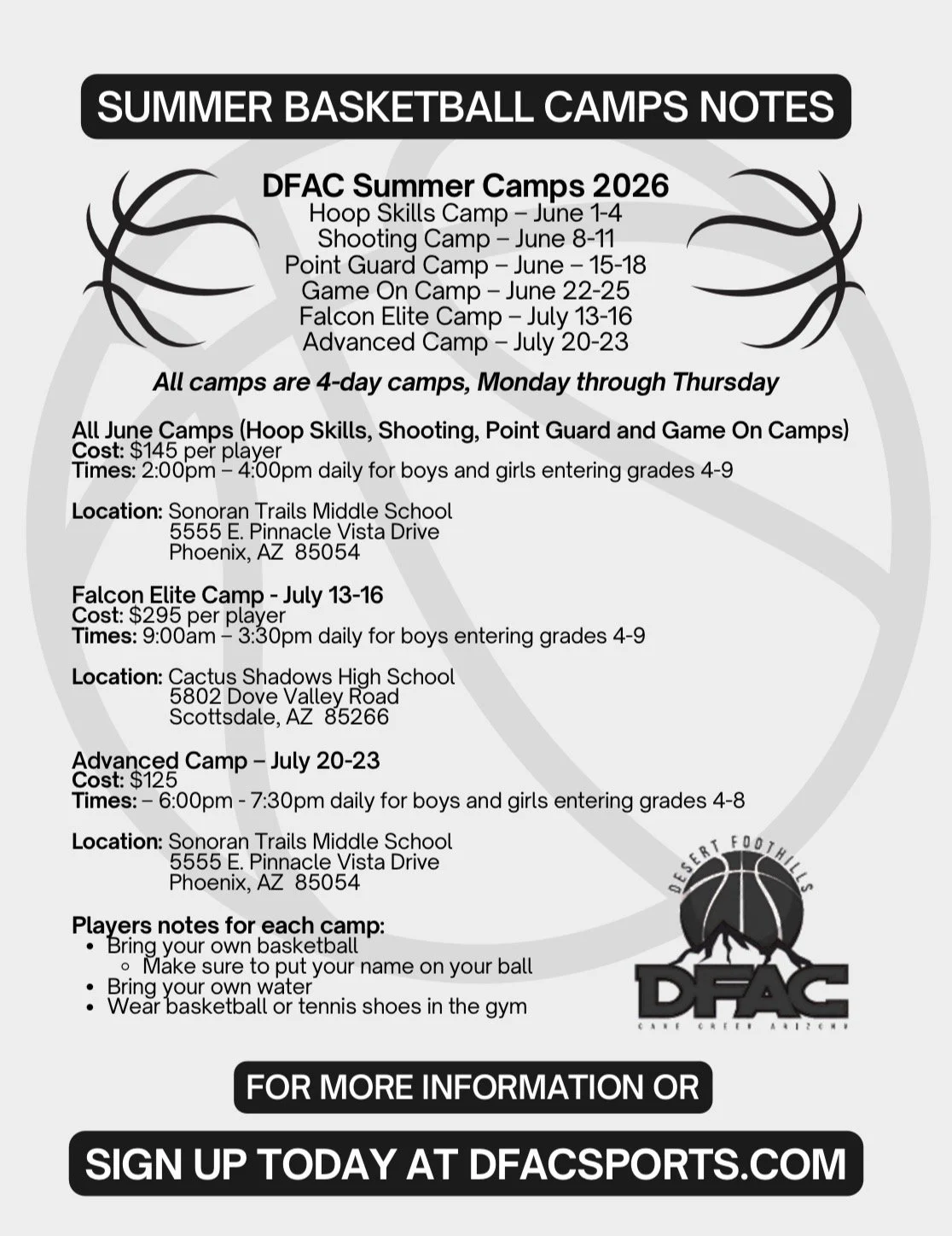 2026 Camp Description