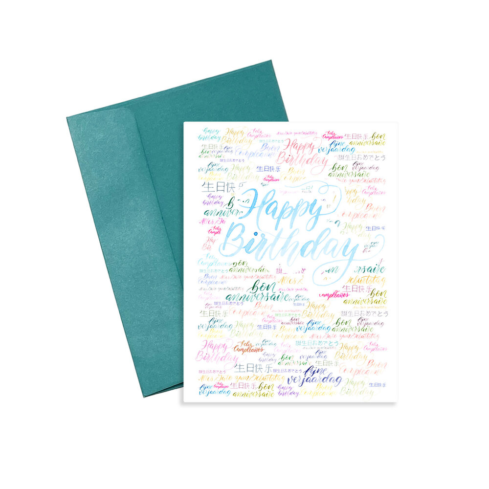 Watercolor Bulk Birthday Cards Assortment – 48pc Bulk Happy