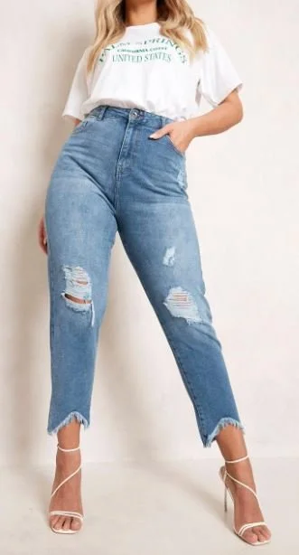 BOOHOO - Ripped Mom Jeans