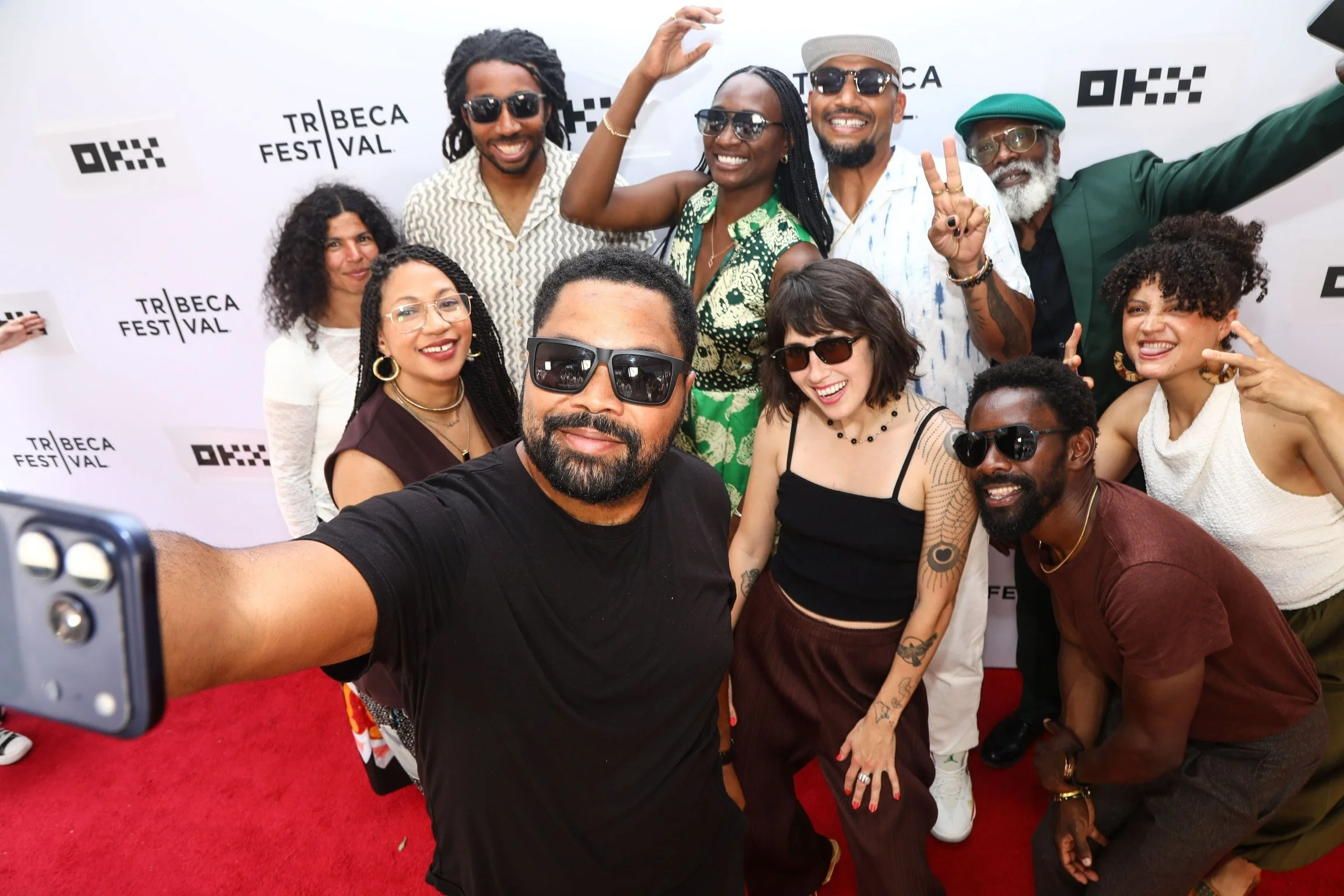 The Full Circle filmmaking team celebrates with the Full Circle Expedition members during the 2026 Tribeca Festival premiere.