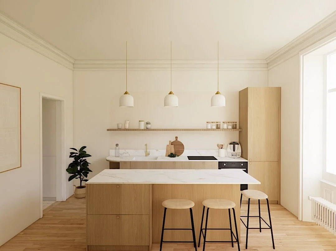 Projet F&eacute;libien ✨

La conception de ce projet est d&eacute;sormais bien avanc&eacute;e.

L&rsquo;objectif : repenser les espaces de vie en d&eacute;pla&ccedil;ant la cuisine dans l&rsquo;actuelle salle &agrave; manger et en transformant la cui