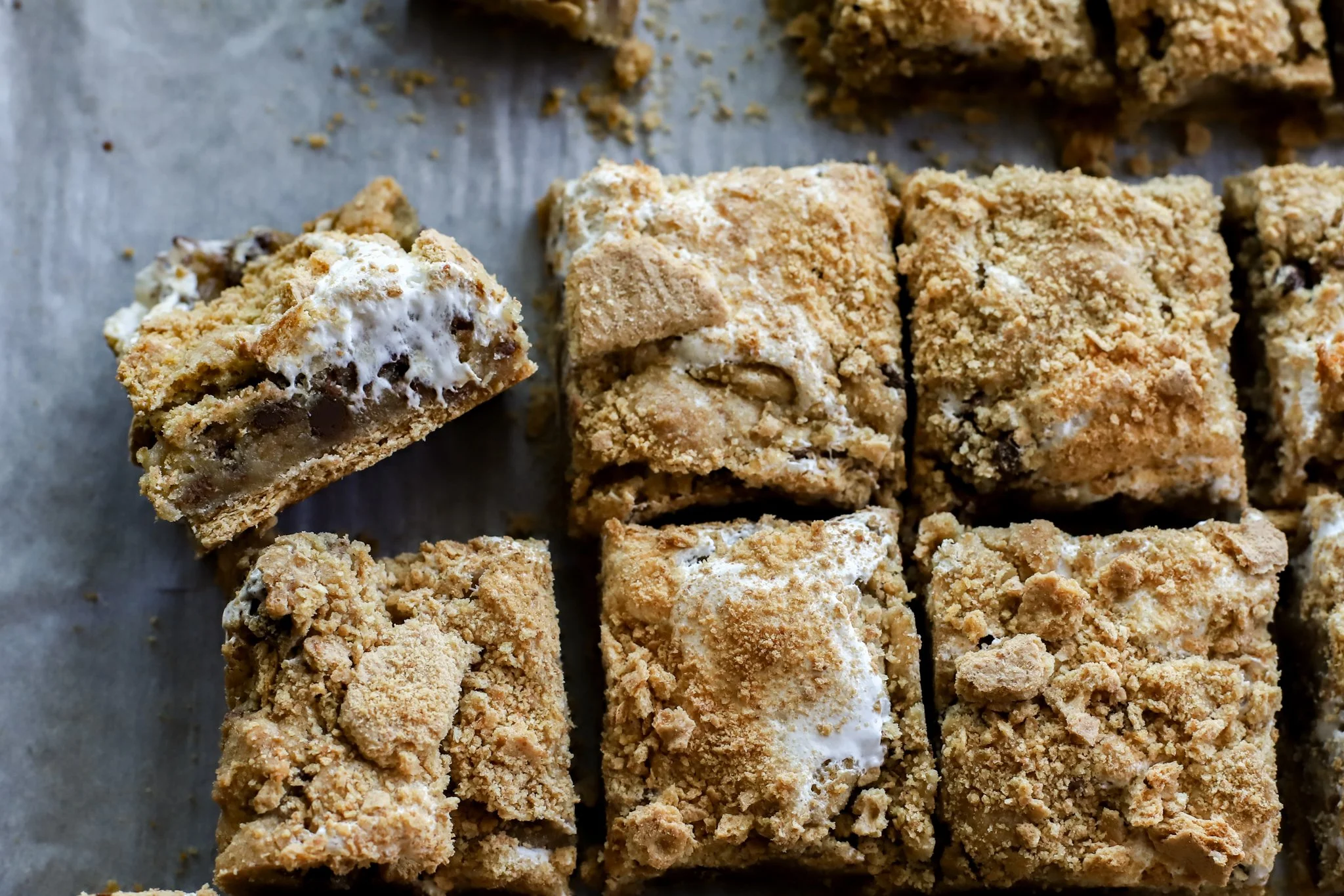 Chocolate Chip Cookie S’More Bars