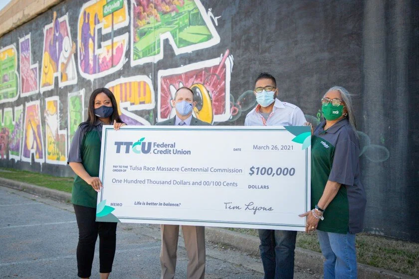 TTCU Donates $100000 to Tulsa Race Massacre Memorial 