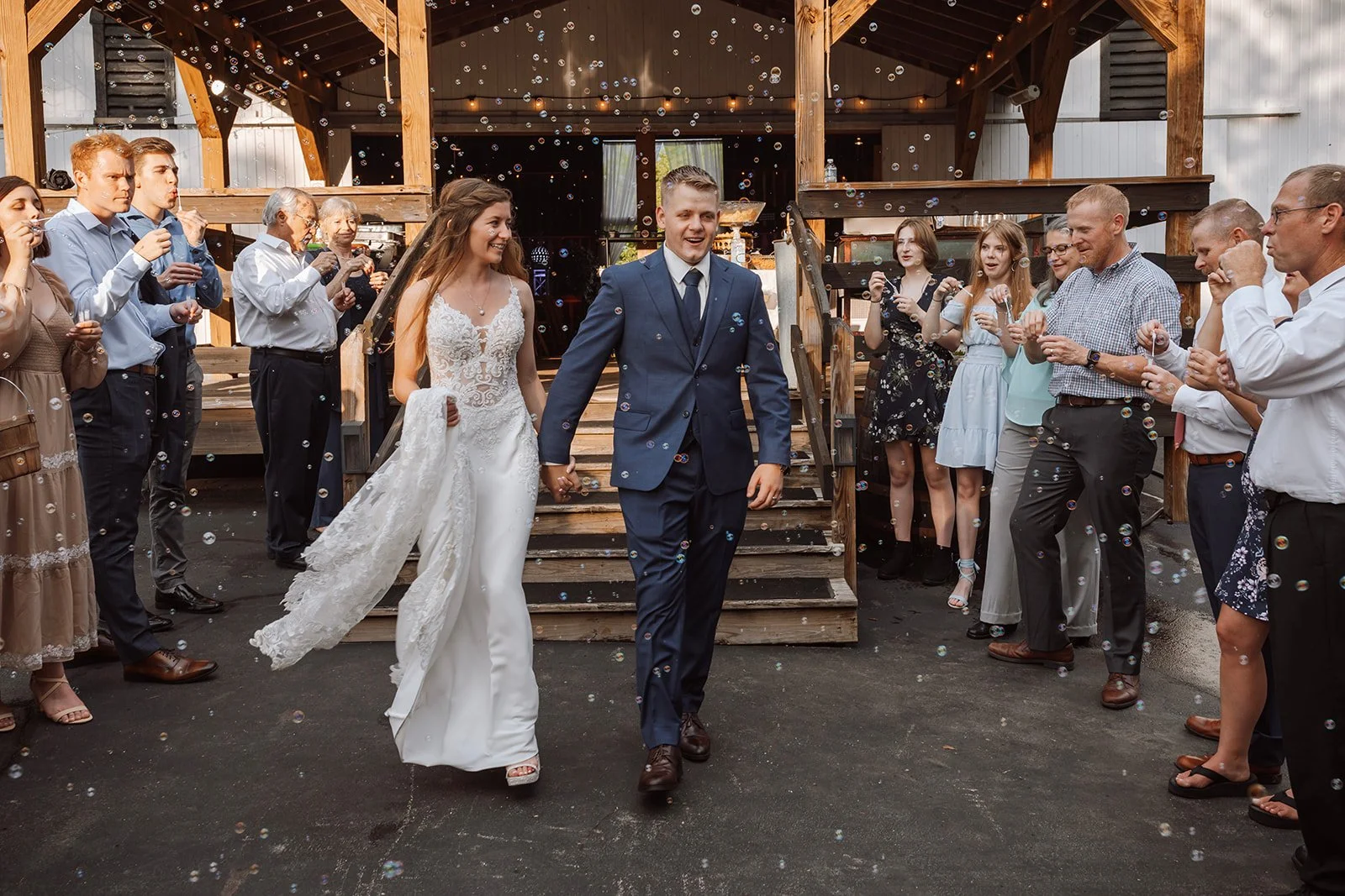 bubble send off- wedding reception