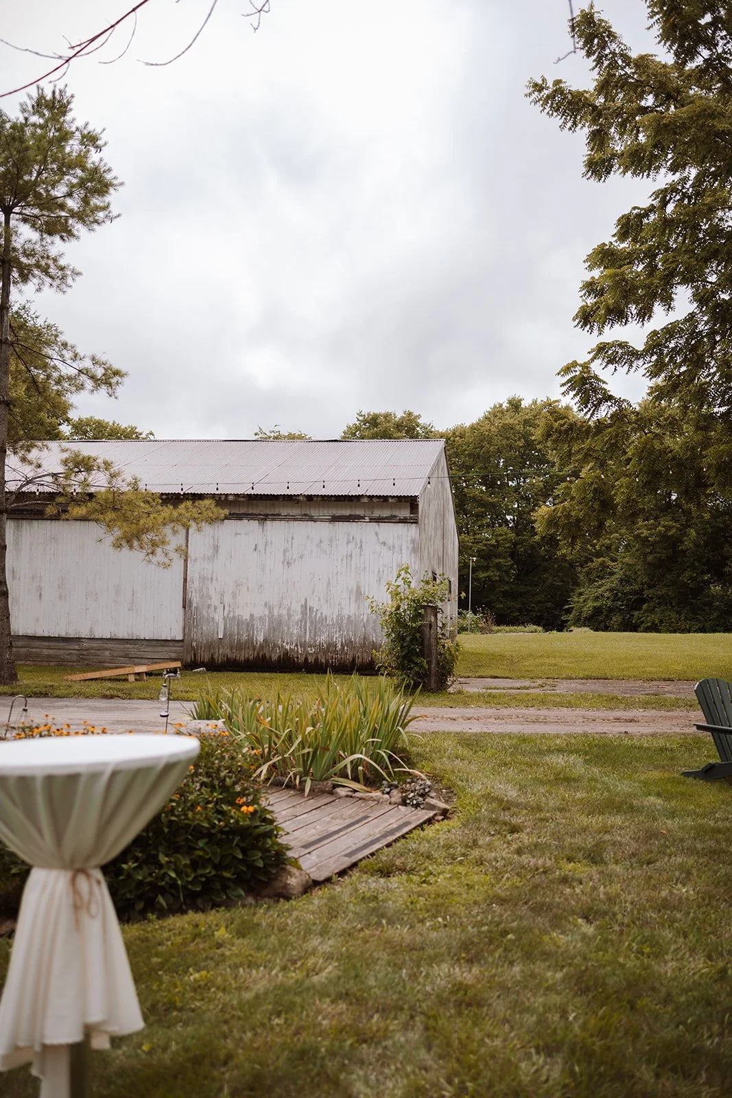 outdoor wedding reception