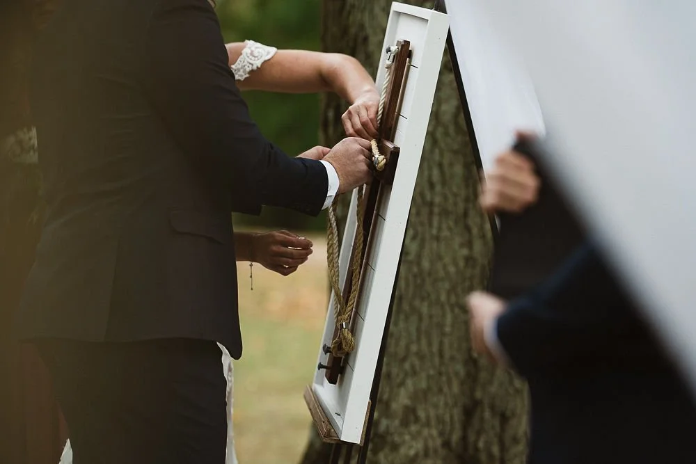 outdoor wedding ceremony-3 cords- knot