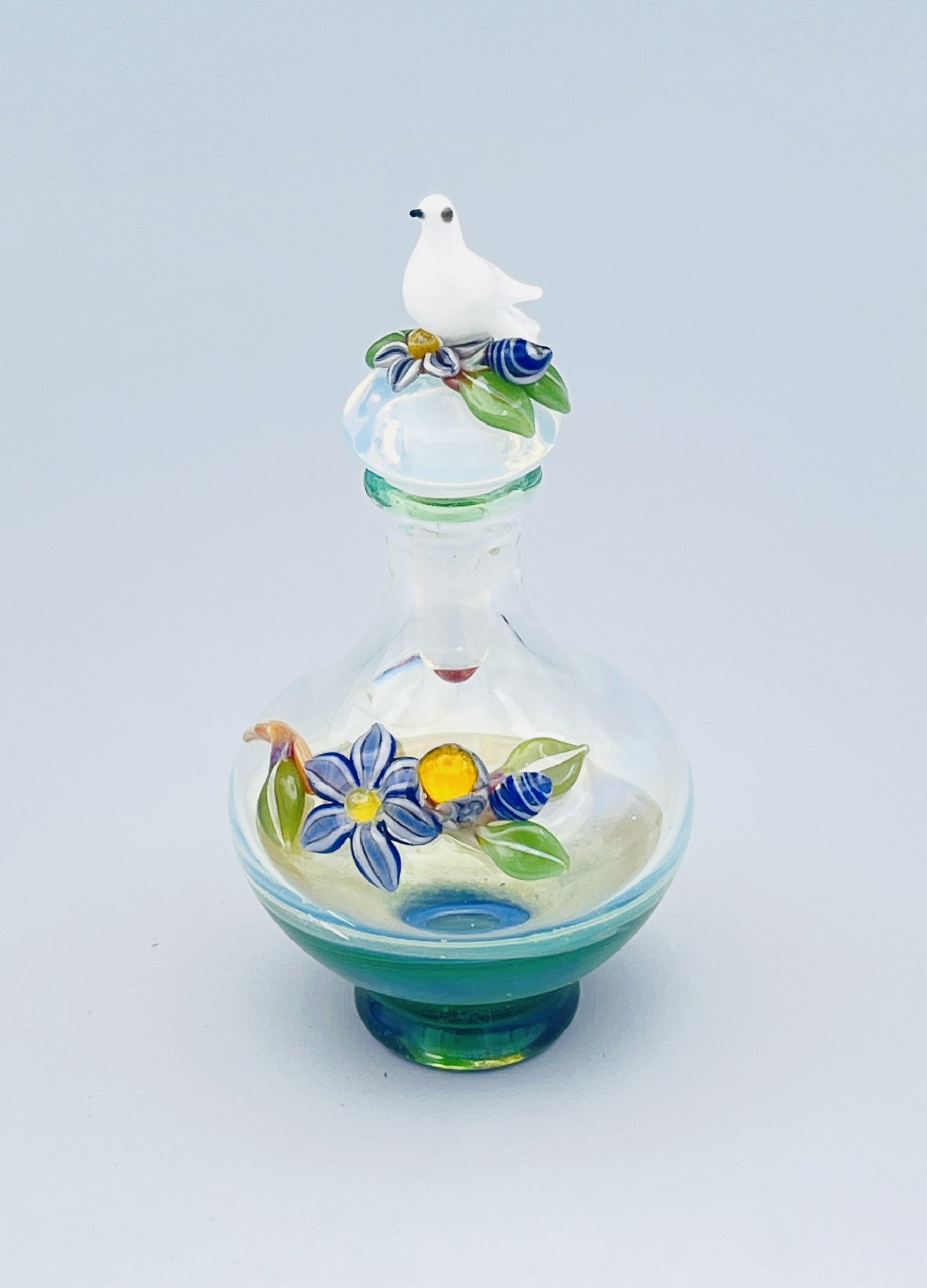 Dove on Opalescent Bottle