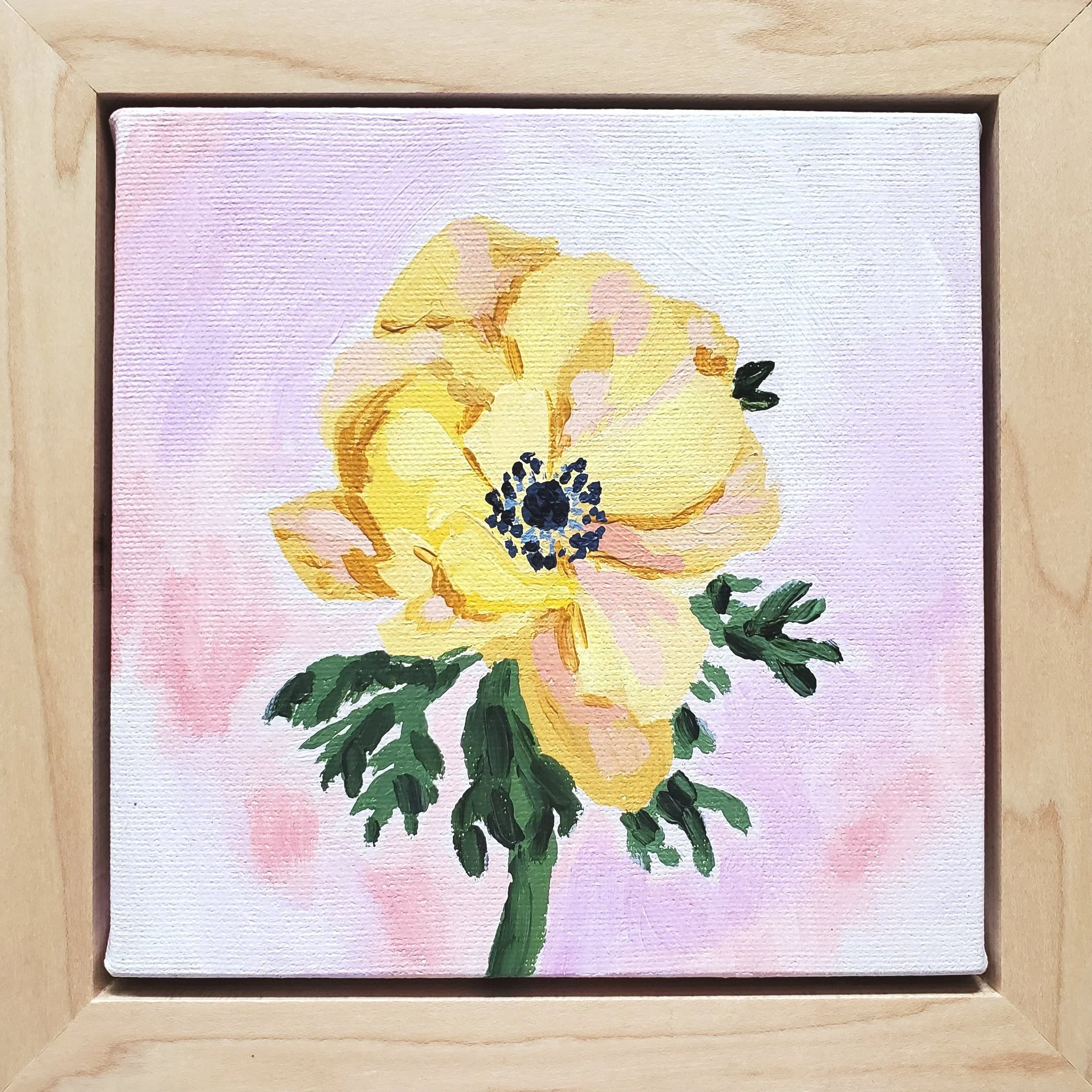 Rejoice Always, 6 x 6 inch painting on canvas, framed