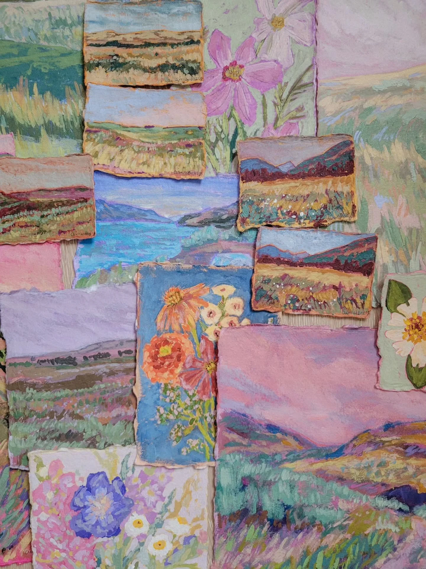 I love how this collection just fits together ✨️ two little landscapes framed and hung one above the other would be absolutely adorable. 

I did end up keeping my very favorite from the collection, but im tempted to keep another mini... is that allow