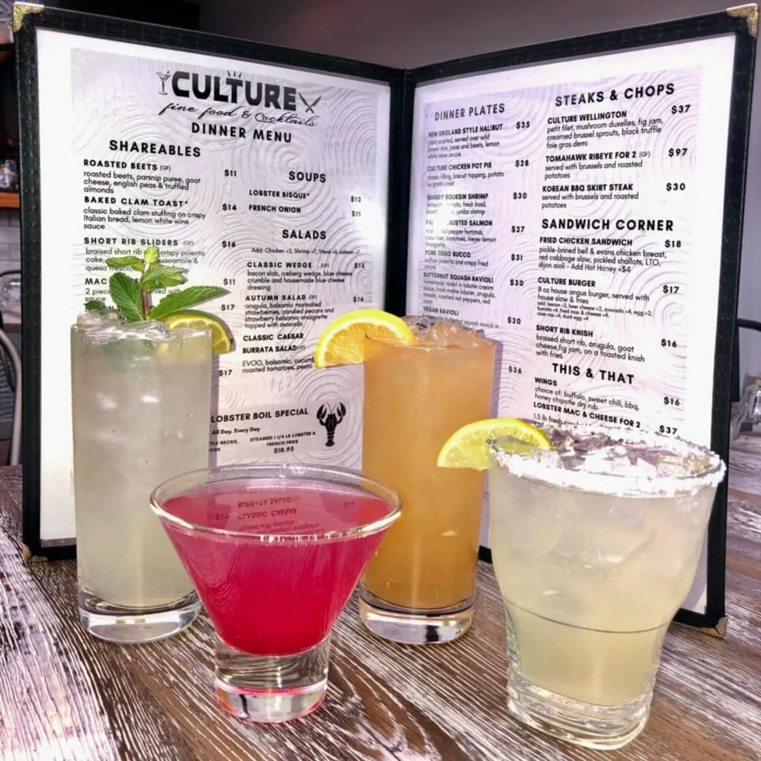   -Photo Credit:    Culture Fine Food & Cocktails   