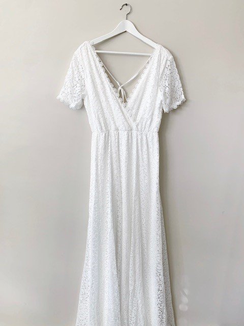 White Lace Maxi - L