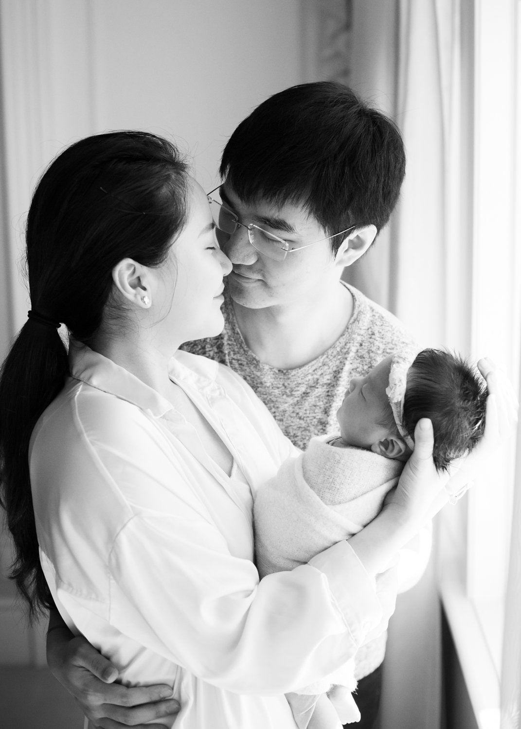 Black and White Newborn Photography Vancouver
