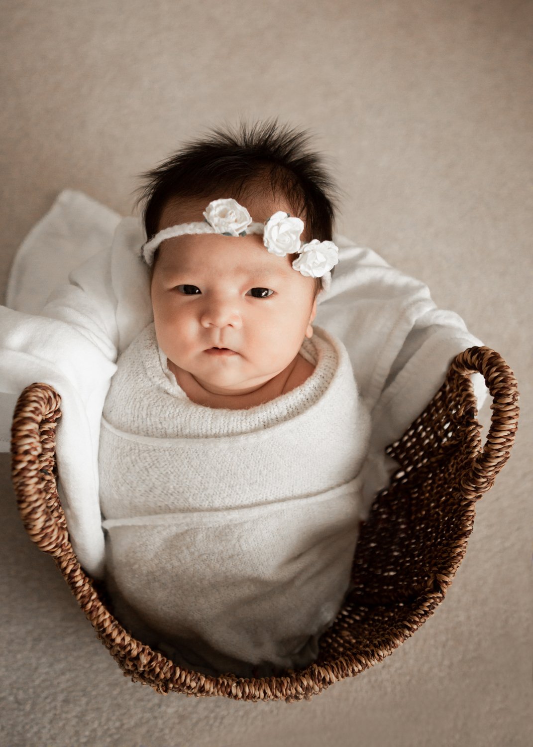 Newborn Baby Basket Photo Ideas