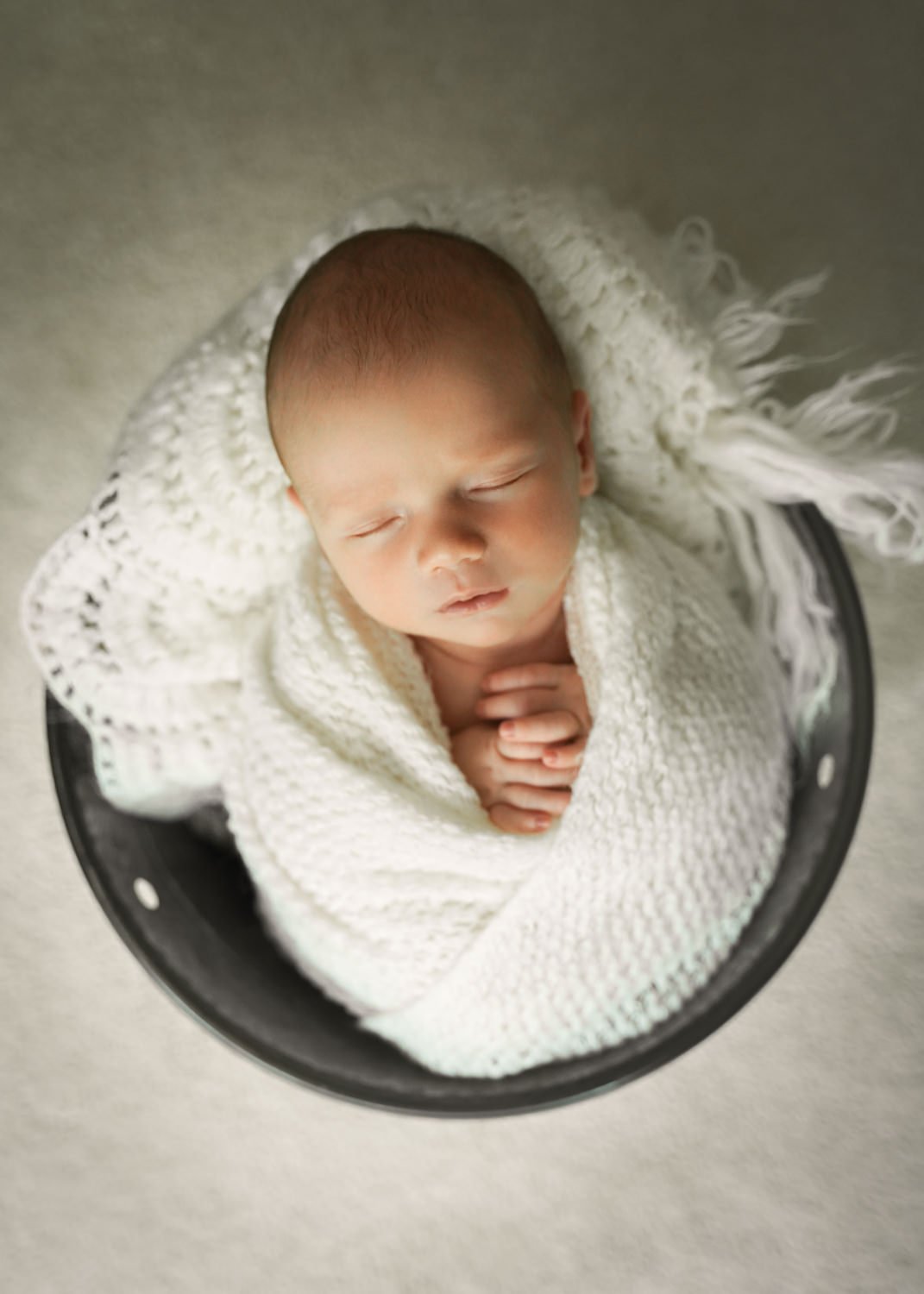 Baby in Basket Posed
