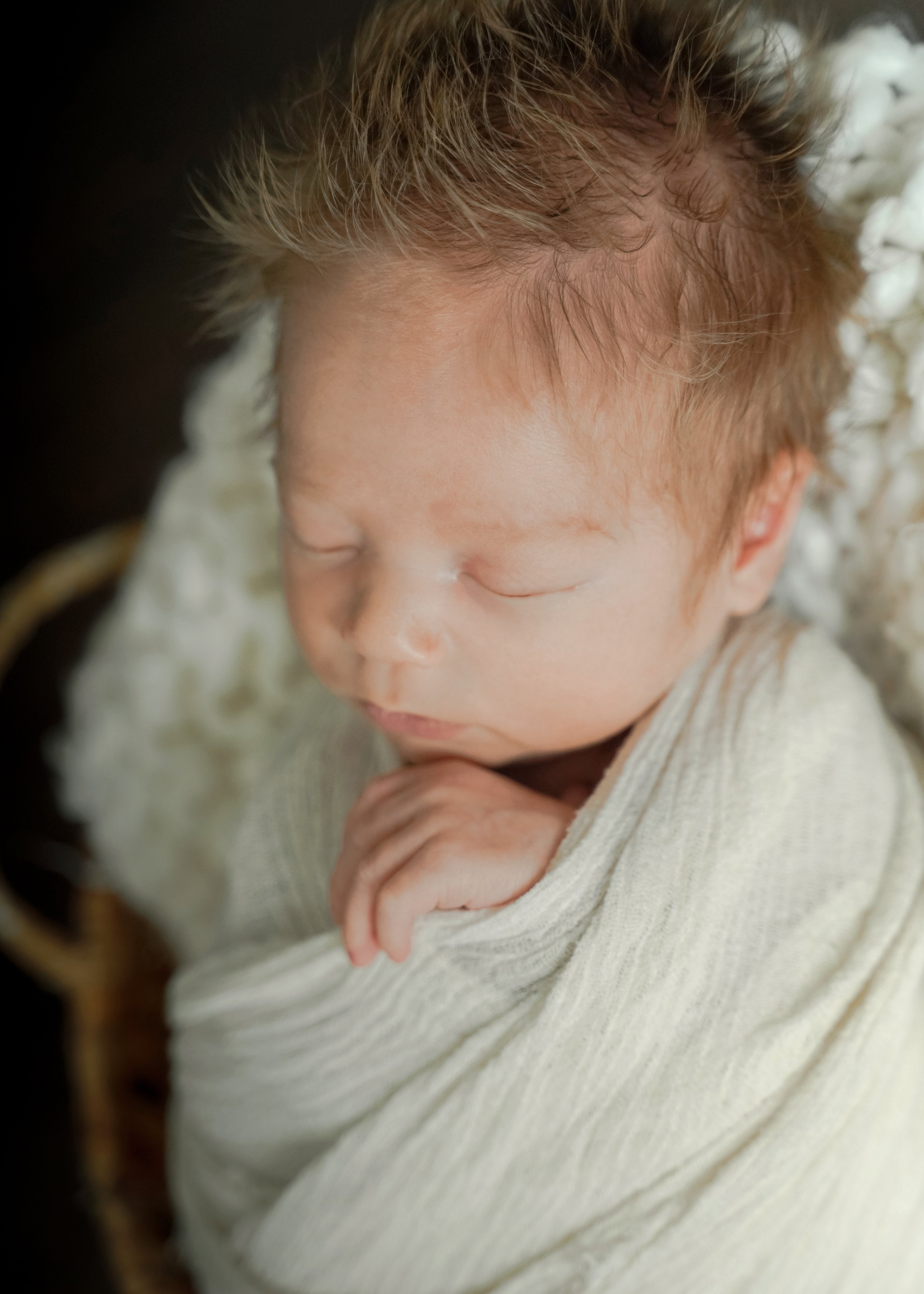 Newborn Baby Full Head of Hair