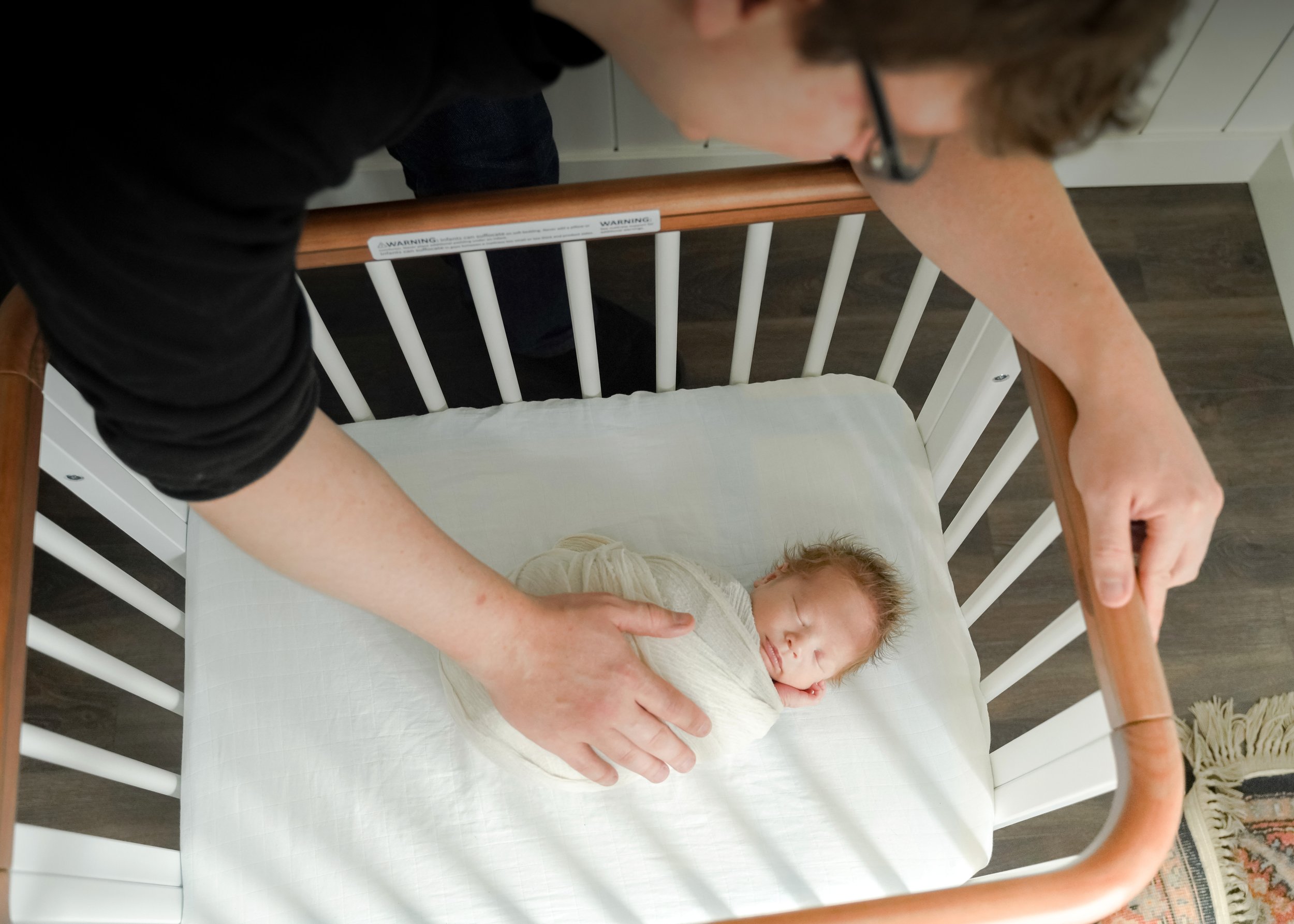 Newborn Baby In Crib