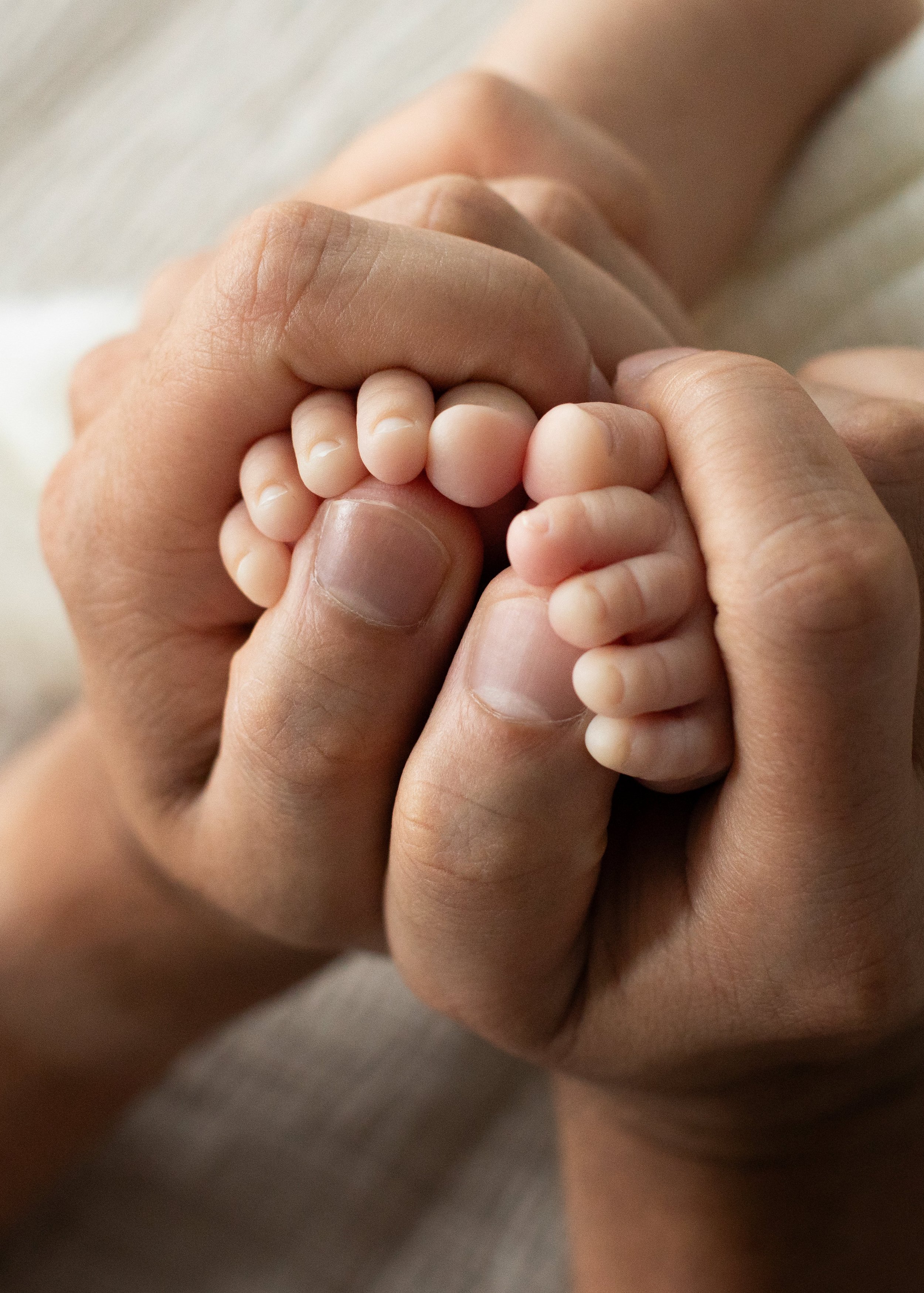 Close-Up of Newborn Toes