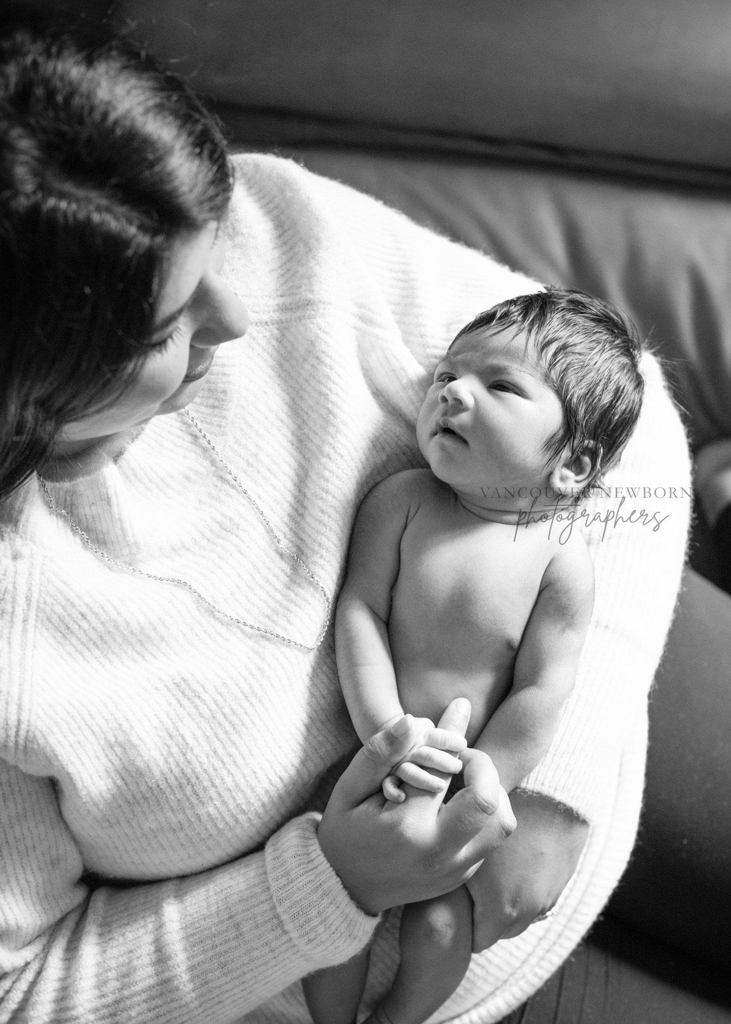 Candid Baby Photography Black and White