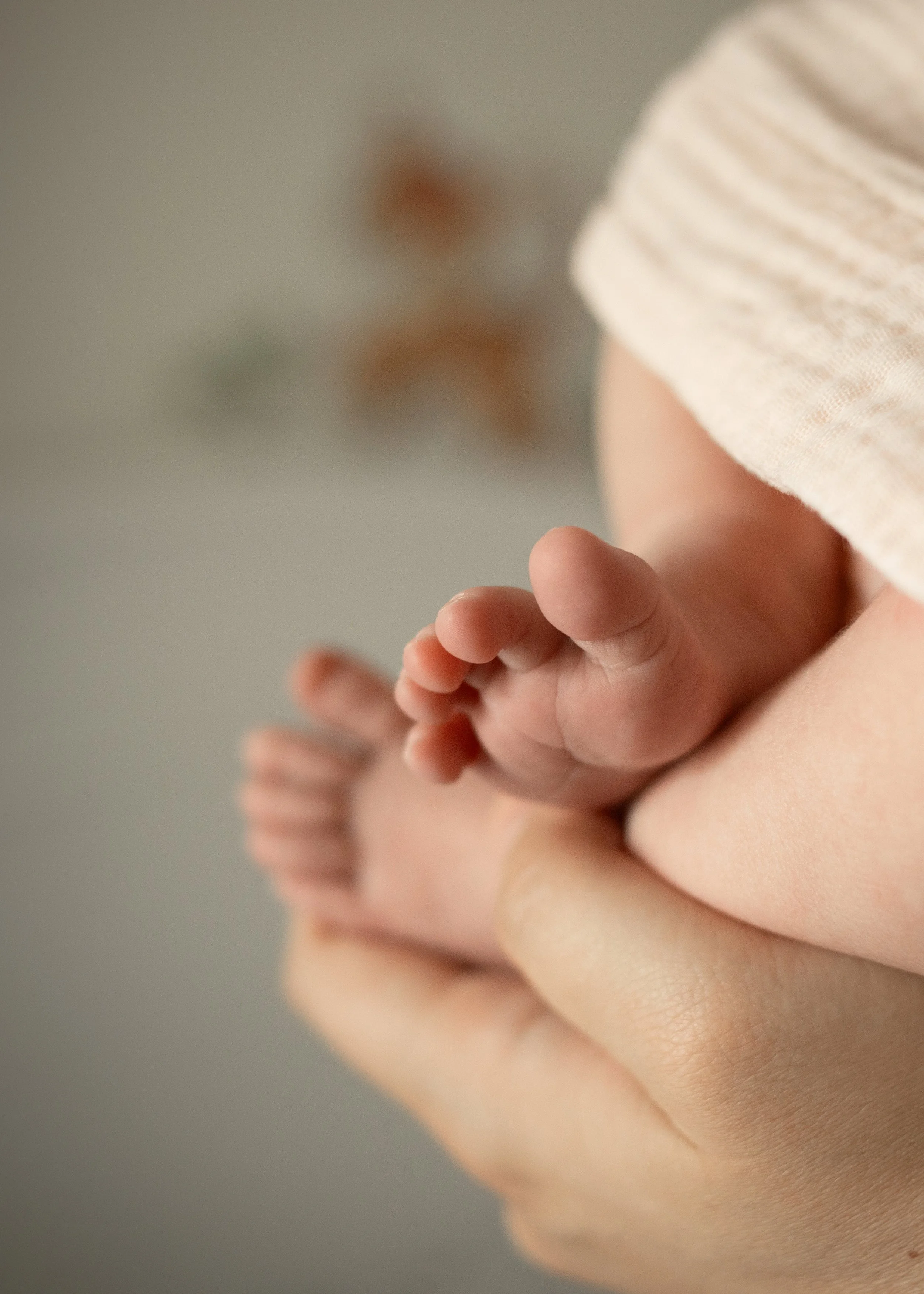 Close-Up of Newborn Feet