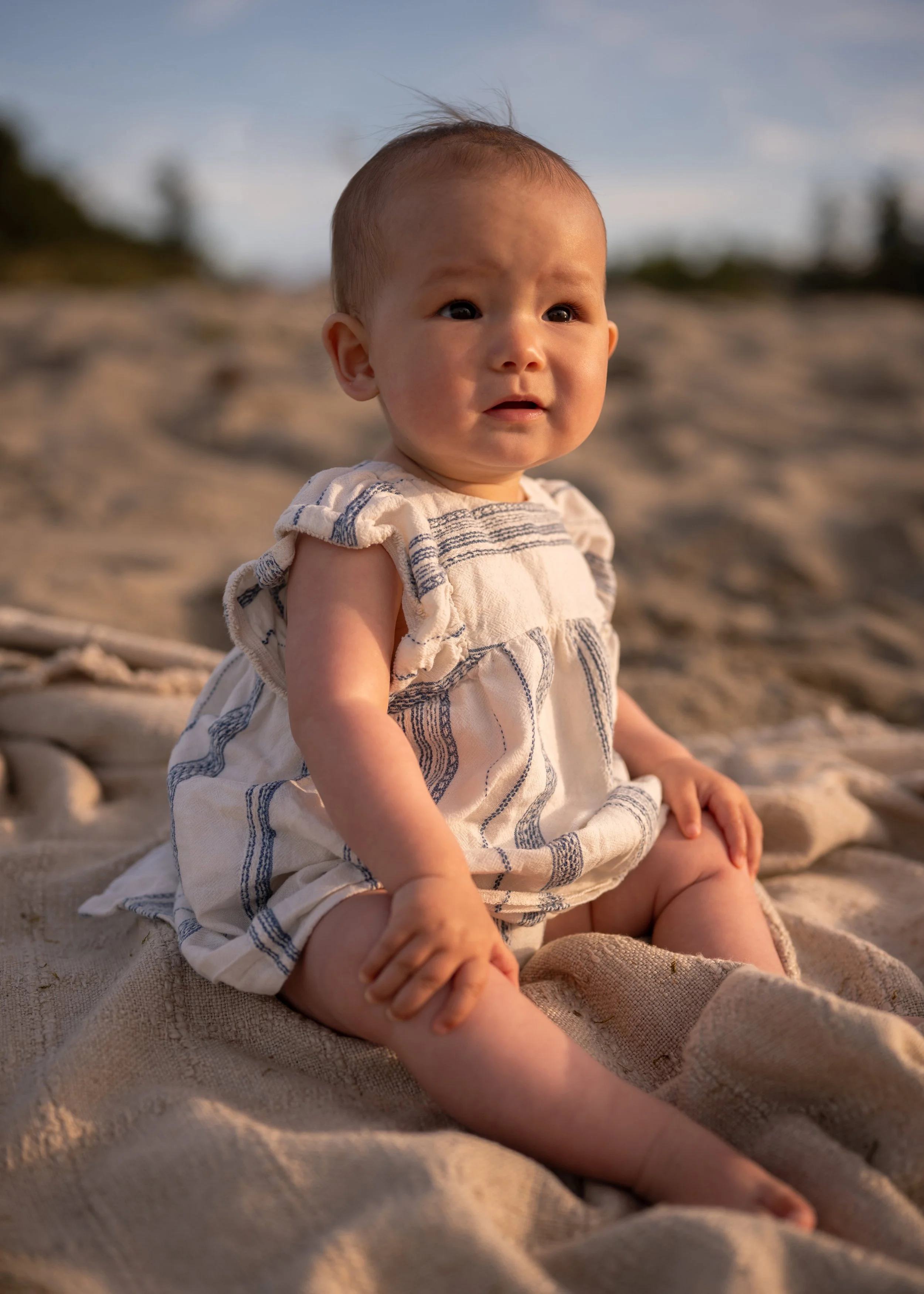 Outdoor Baby Milestone Session Jericho Beach
