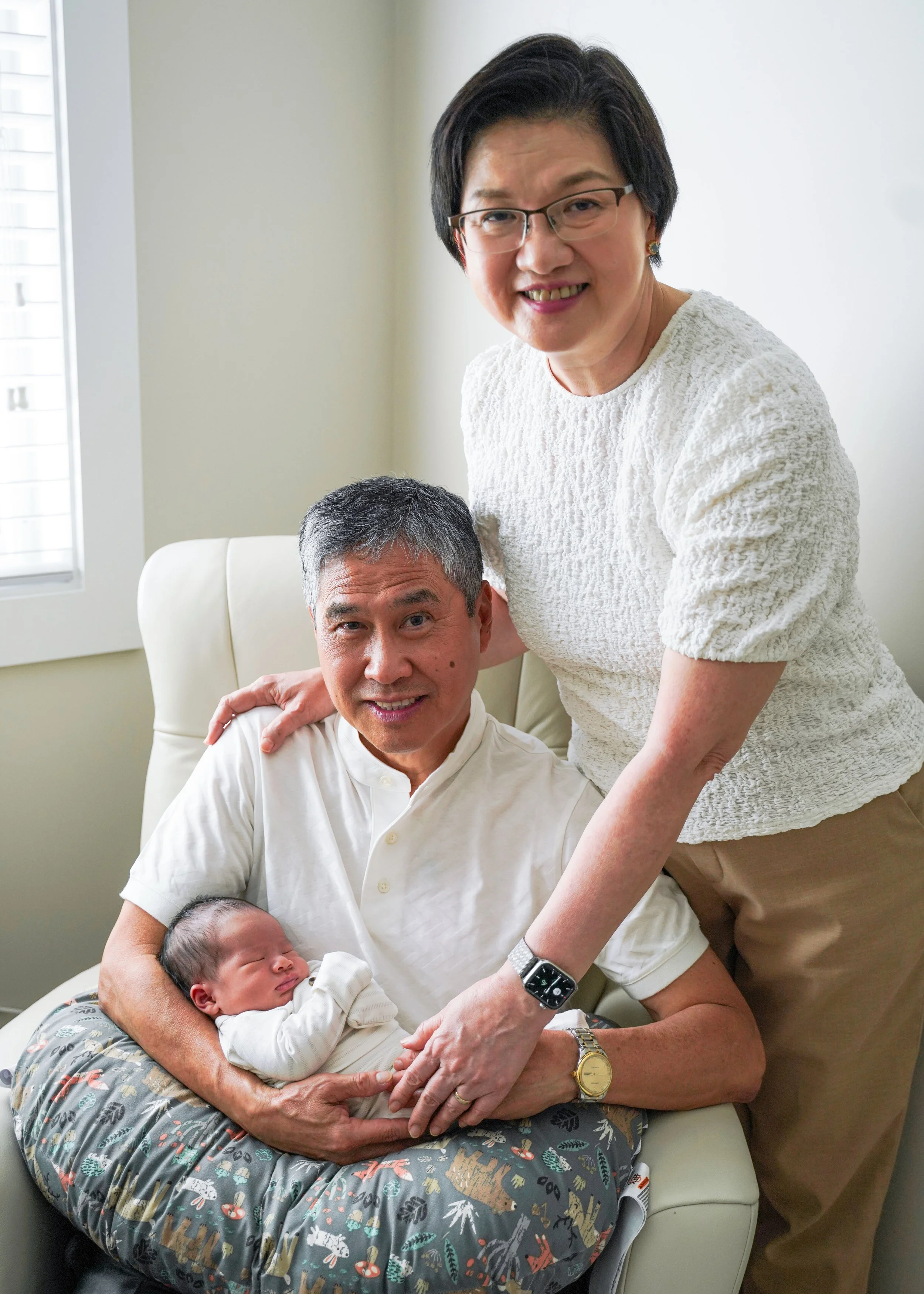 Newborn and Grandparent Portrait