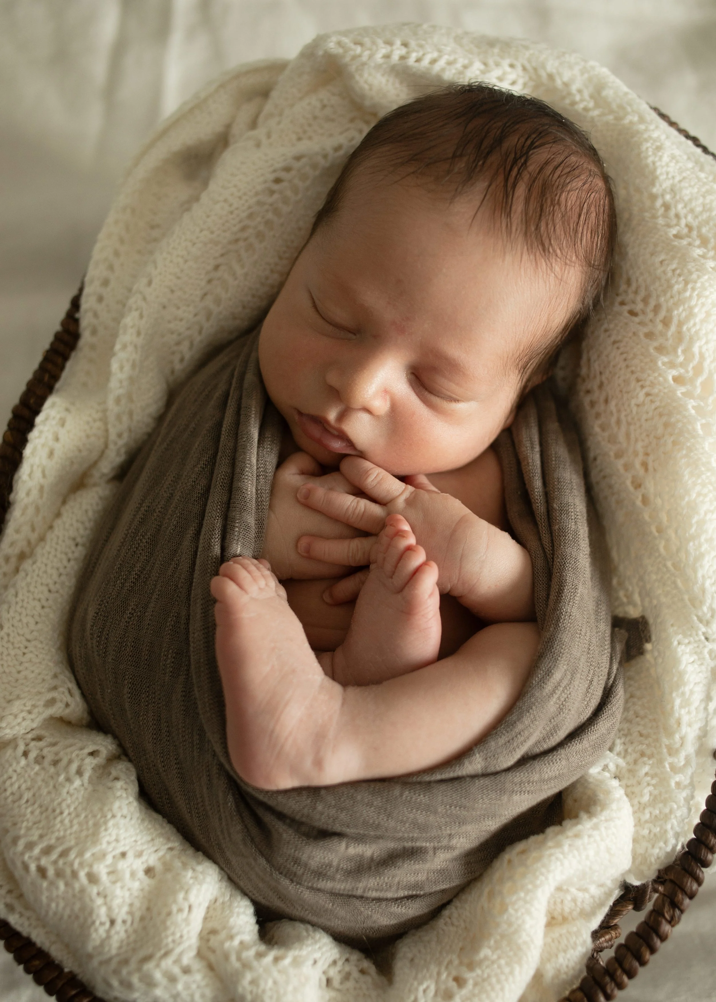 Wrapped Newborn Baby