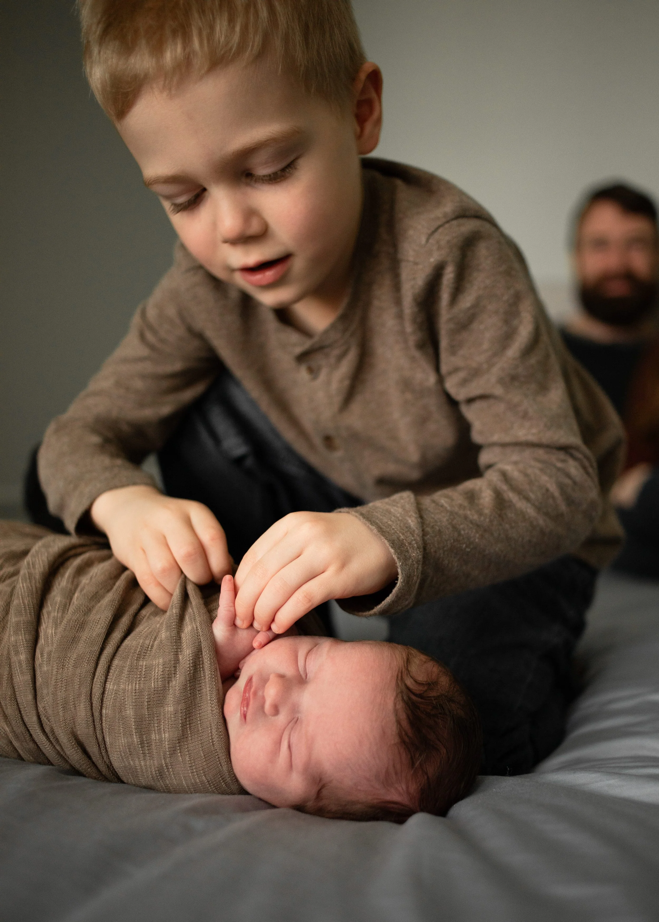 Newborn Photography with Sibling