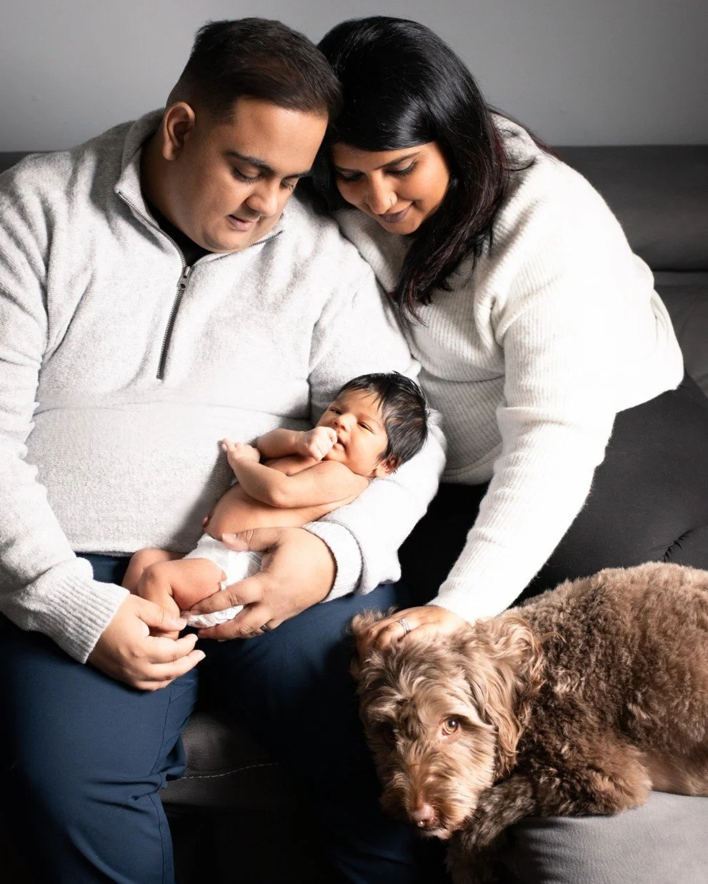 From two to three&hellip; plus one loyal best friend 🐾🤍

-
#FamilyOfFour #NewbornLife #DogAndBaby #LoveMultiplied #HomeMoments #ParenthoodJourney #CozyVibes #LittleMiracle #PetLove #NewChapter #inhomenewbornphotographer #vancouvernewbornsession