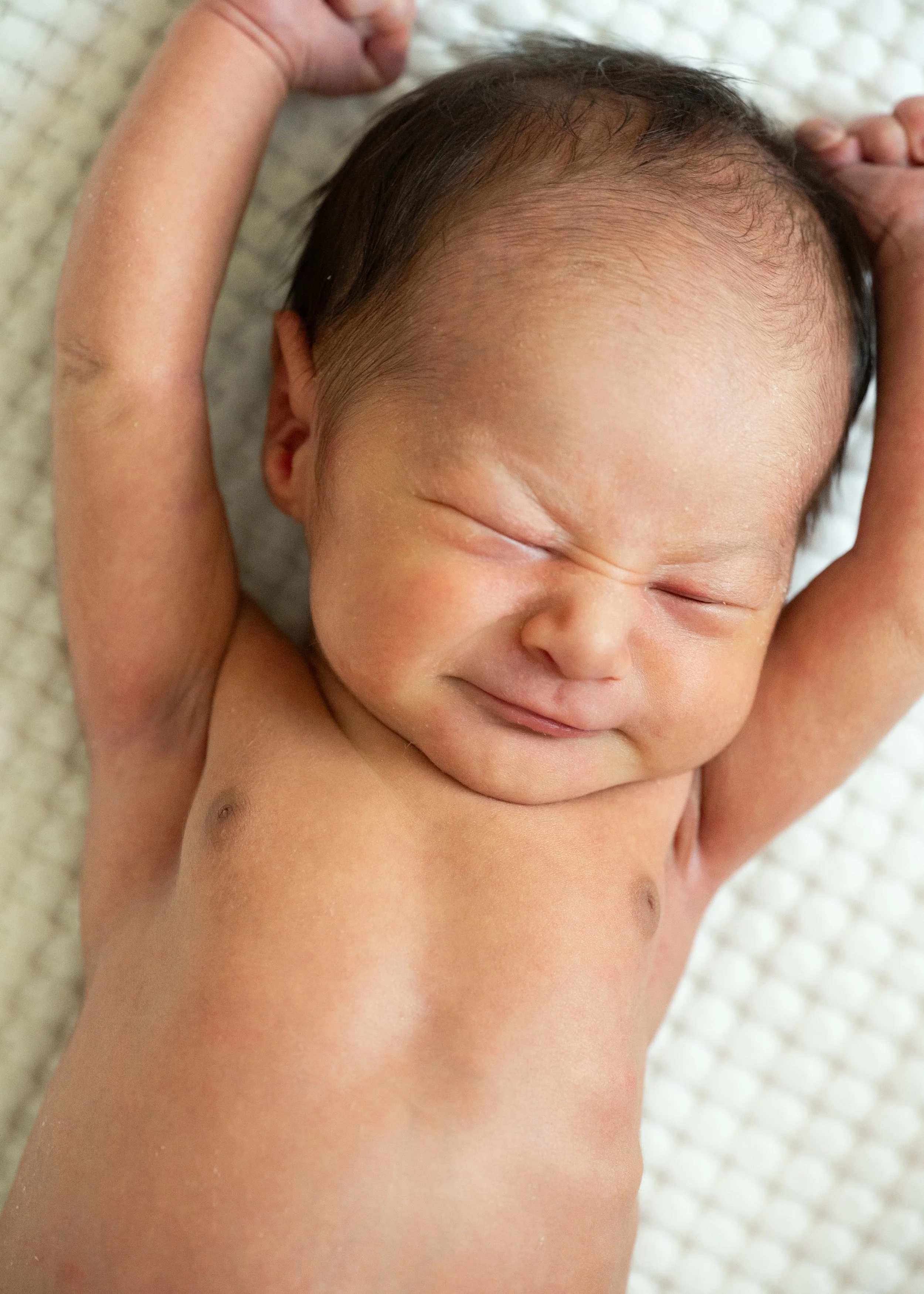 Newborn Stretching Photo