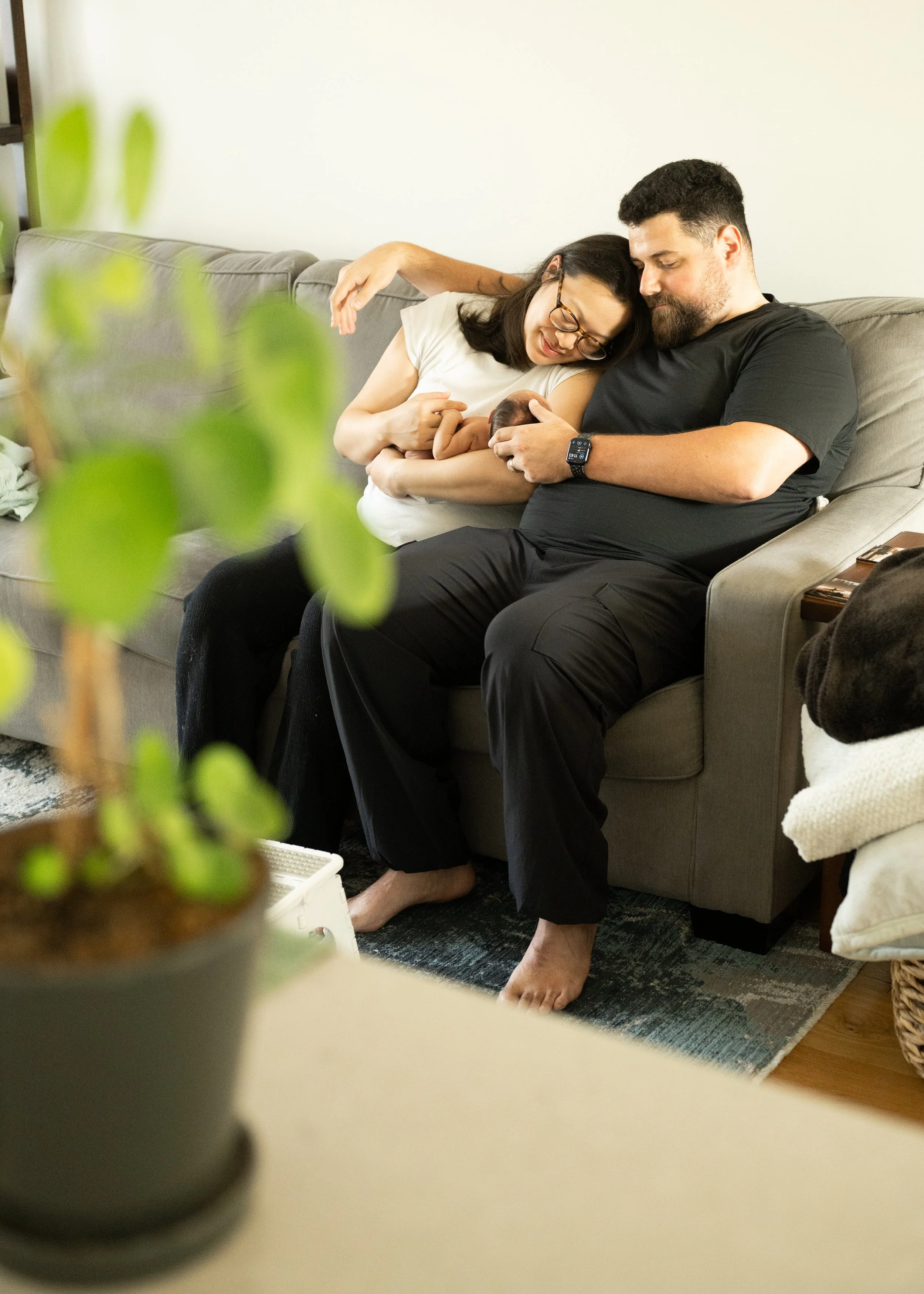 Candid newborn photography in Vancouver