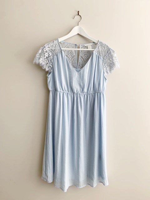 Light Blue Maternity Babydoll Mini - M