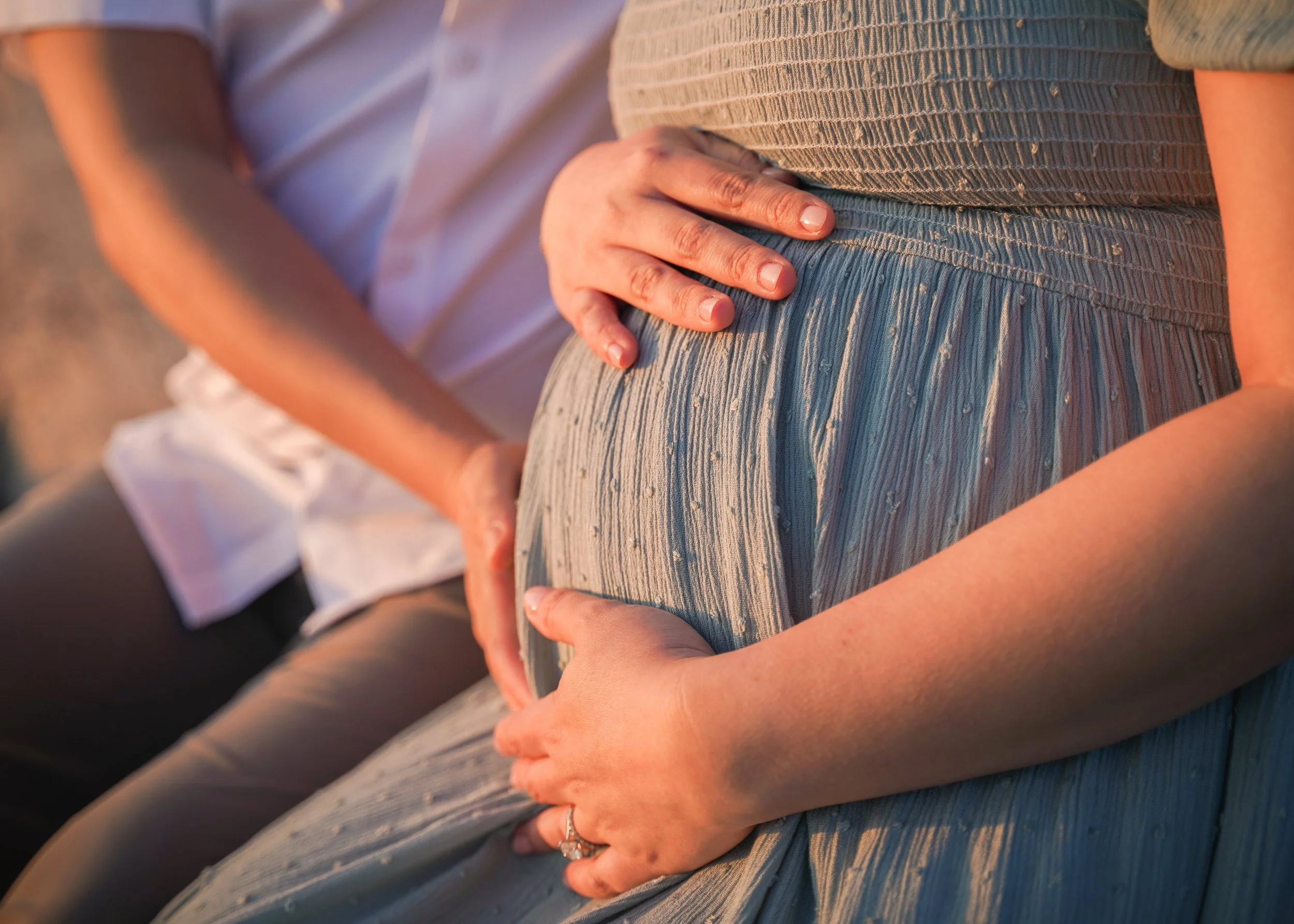 Maternity bump captured by Vancouver Newborn Photographers
