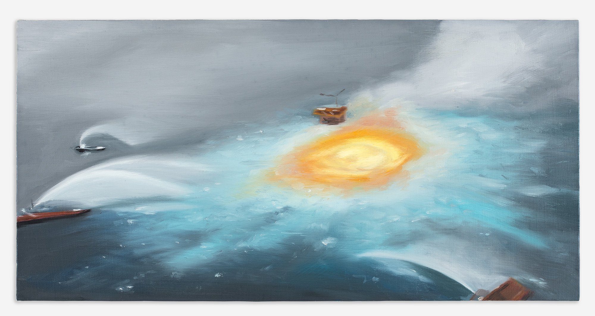   Gulf of Mexico,  2021  Oil on linen  12 x 24 inches / 30.5 x 60.9 cm 